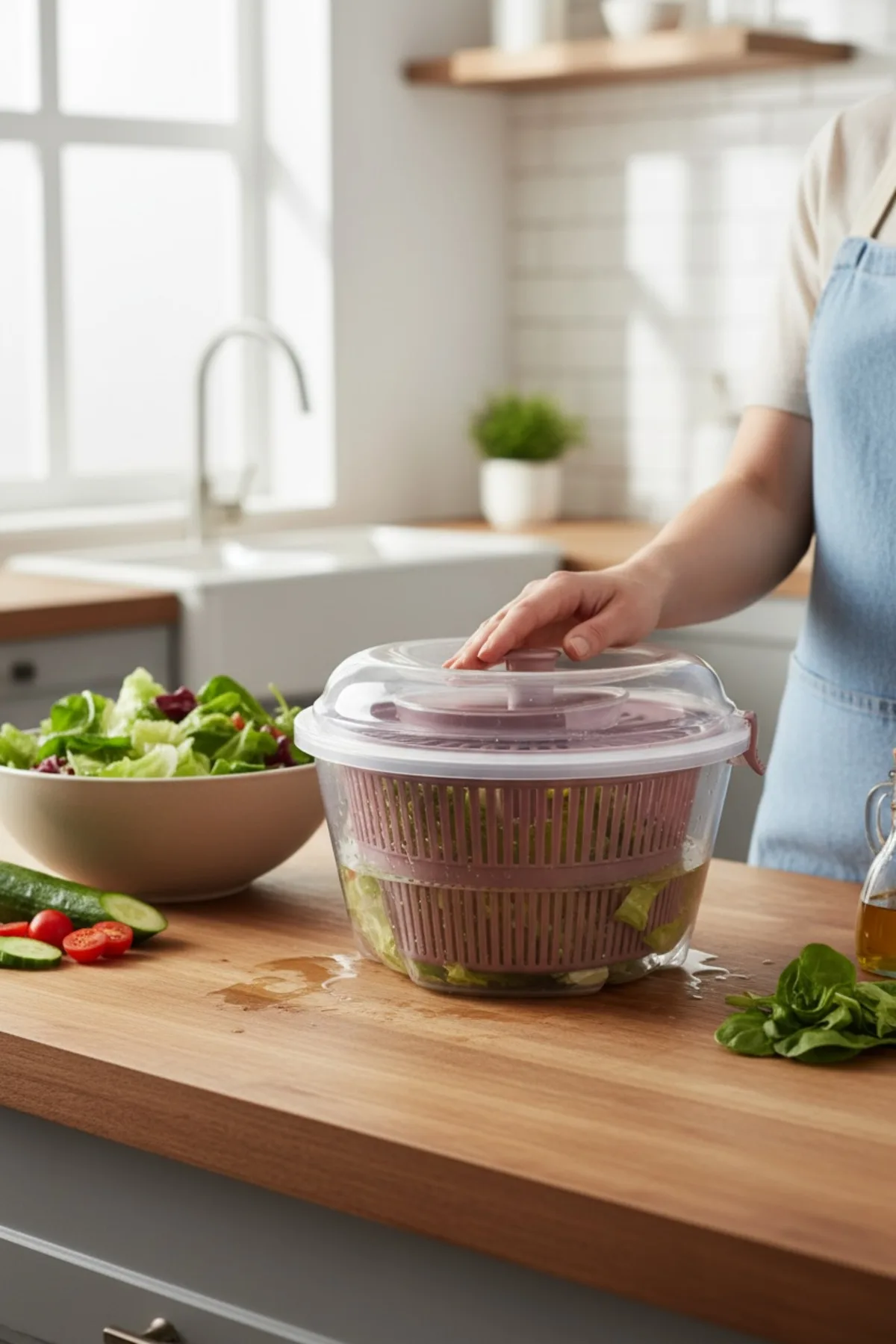 Vega Salata Kutusu Pembe – Bölmeli Taşınabilir Lunch Box, Sızdırmaz Kapaklı