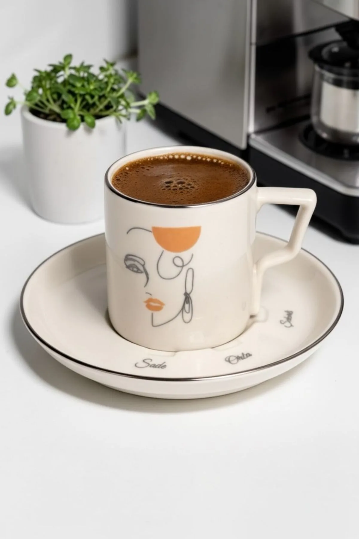 Olika Mira Women 6’lı Kahve Fincanı Takımı | Akıllı Soketli Dekoratif Sunum Seti