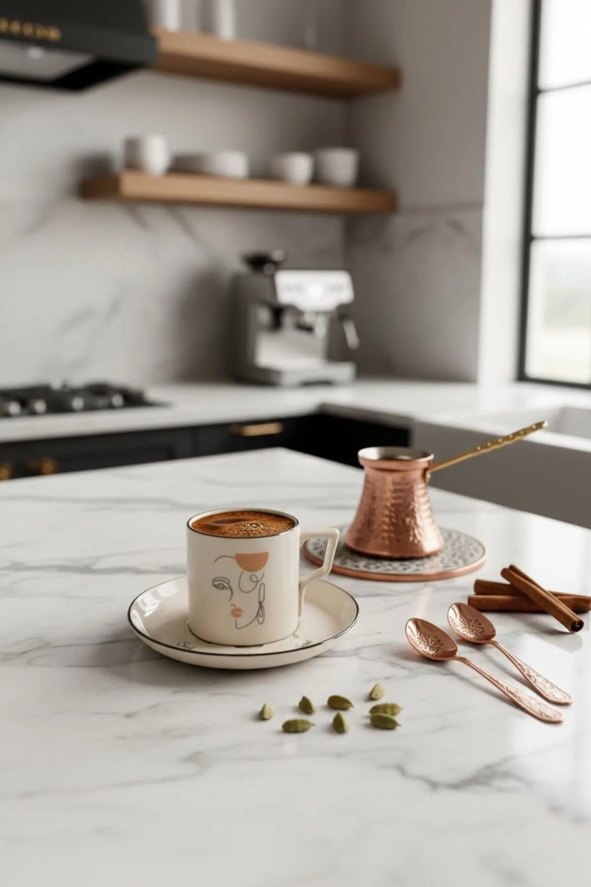 Olika Mira Women 6’lı Kahve Fincanı Takımı | Akıllı Soketli Dekoratif Sunum Seti