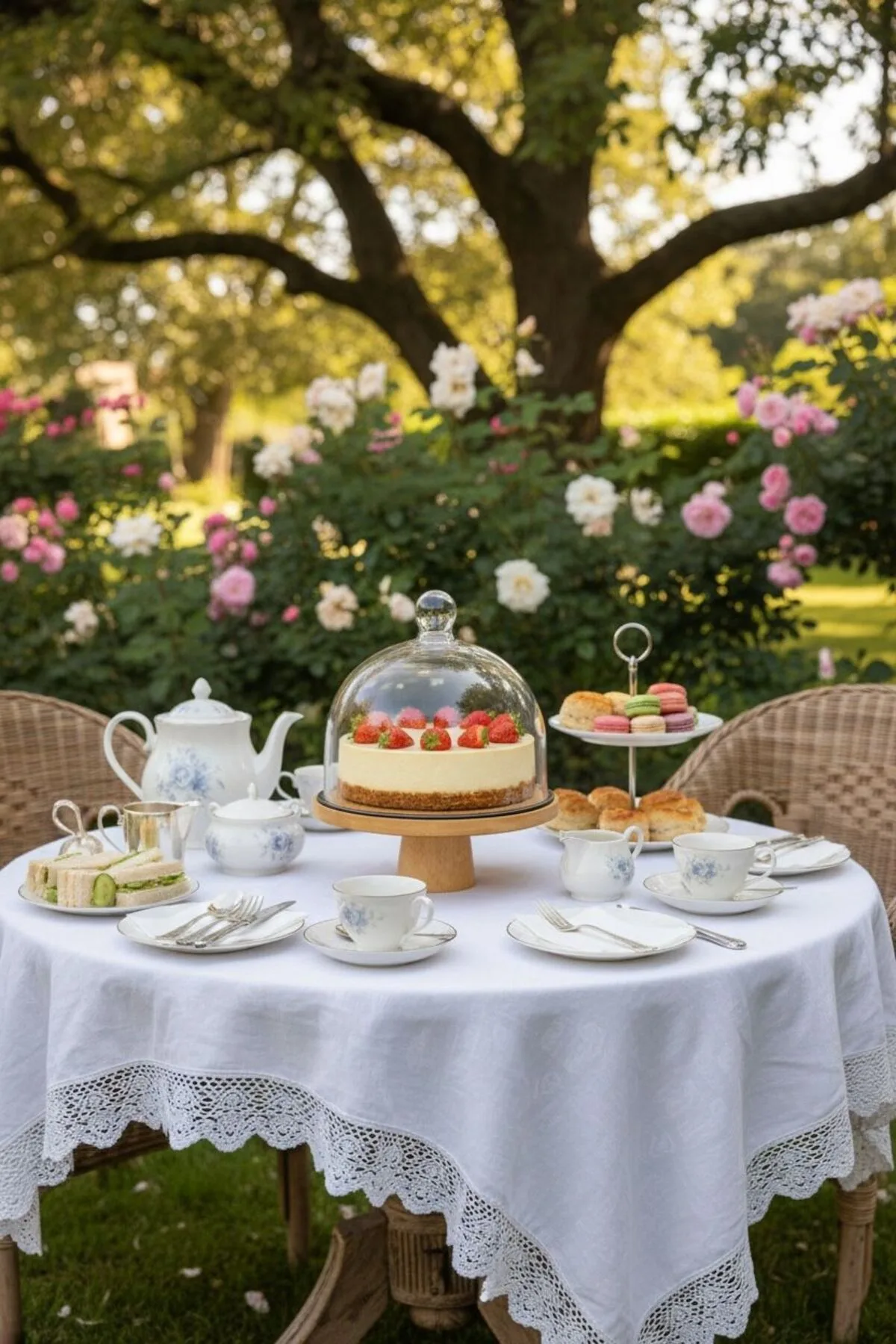 Egehome Cam Kapaklı Ayaklı Bambu Sunumluk | 20 cm Dekoratif Servis