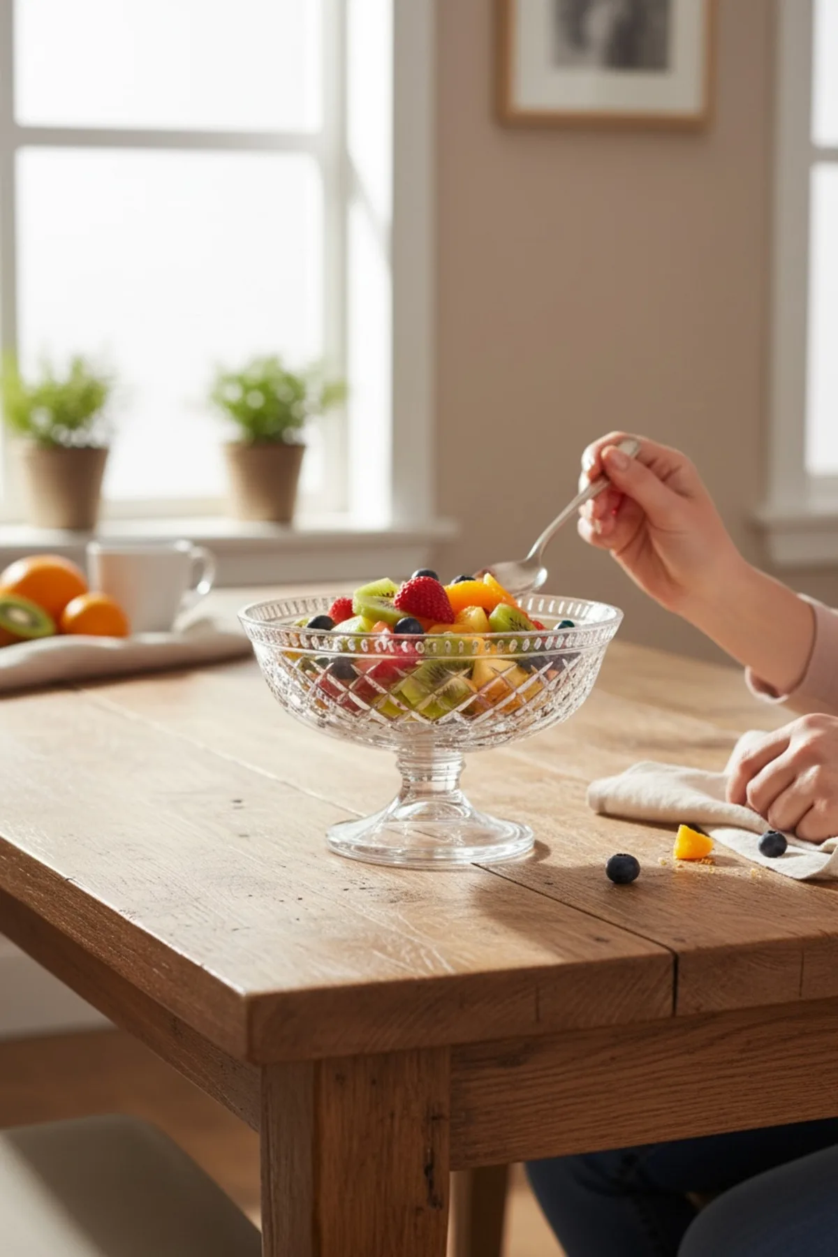 19 cm Cam Çanak Kase – Salata, Meyve ve Sunum İçin Şık Servis Kasesi