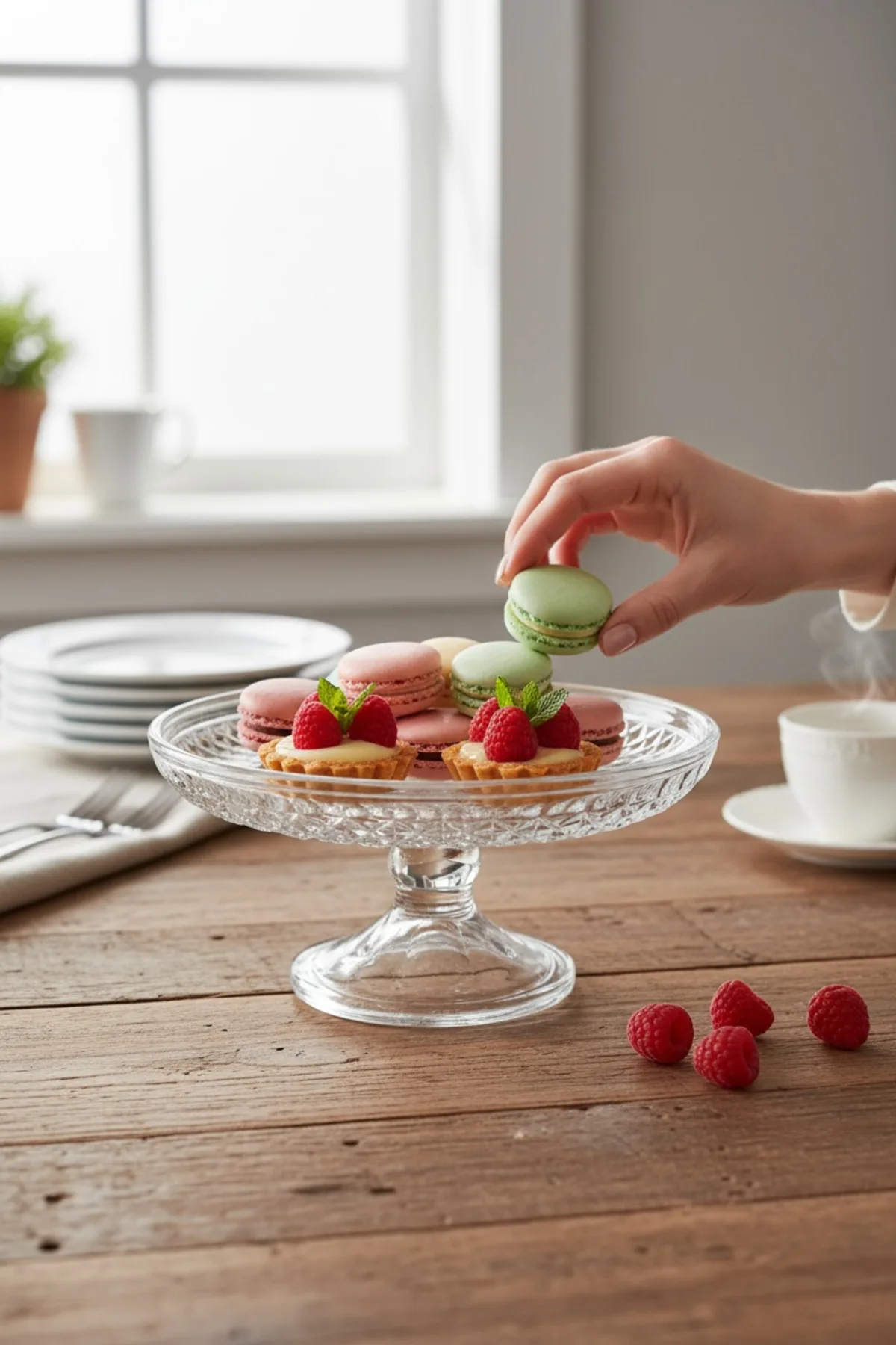 Espina Ayaklı Sunumluk 19x11 cm – Cam Ayaklı Servis ve İkram Sunum Tabağı