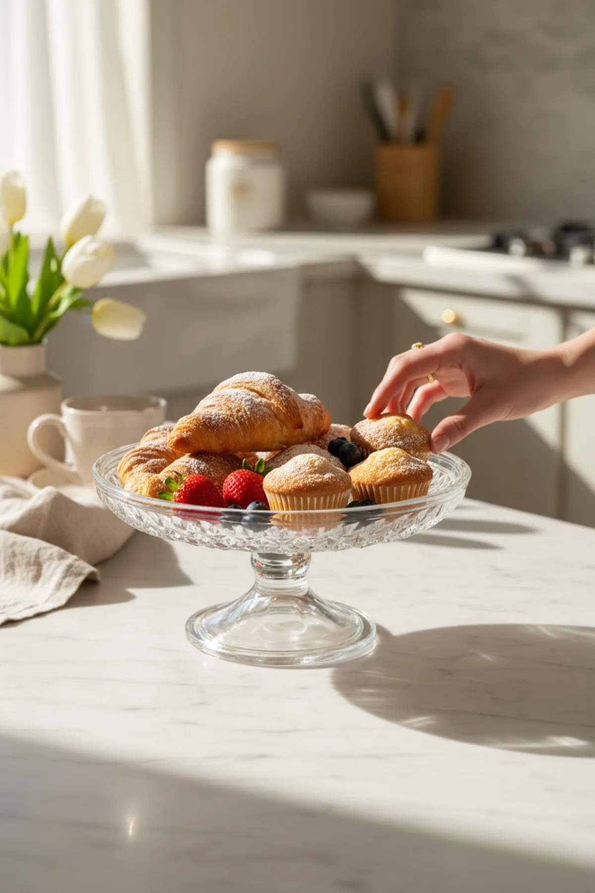 Espina Ayaklı Sunumluk 19x11 cm – Cam Ayaklı Servis ve İkram Sunum Tabağı