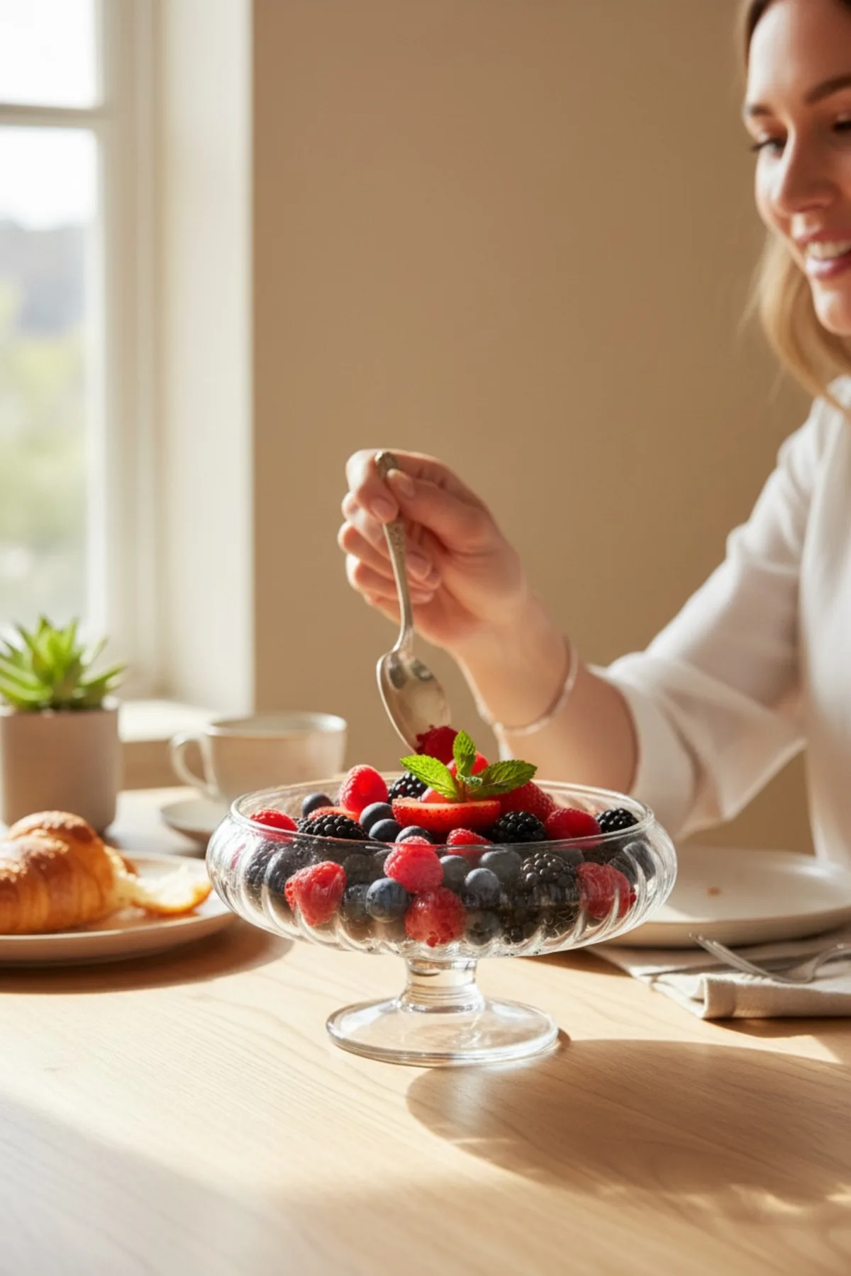 Coco Ayaklı Salata Kasesi 19 cm – Şık Cam Servis Kasesi, Sunum ve Salata Kases