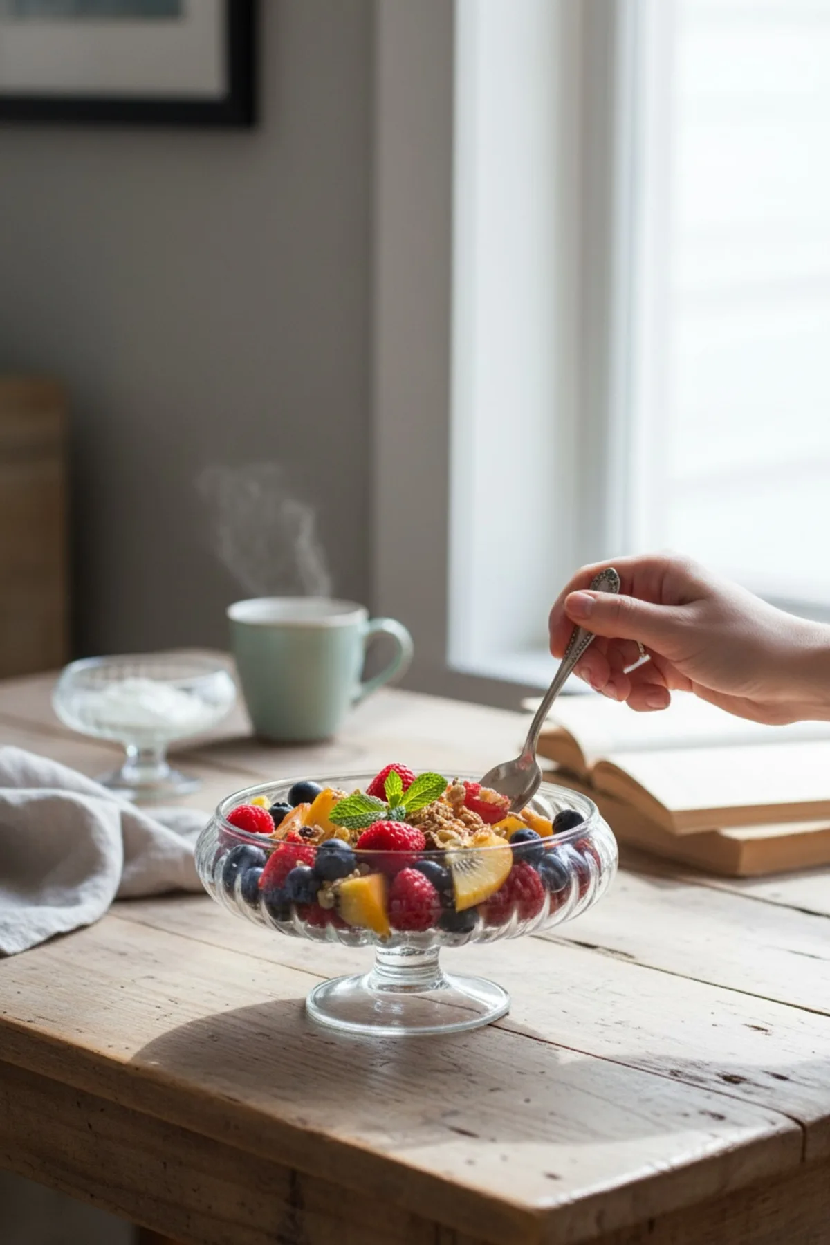Coco Ayaklı Salata Kasesi 19 cm – Şık Cam Servis Kasesi, Sunum ve Salata Kases