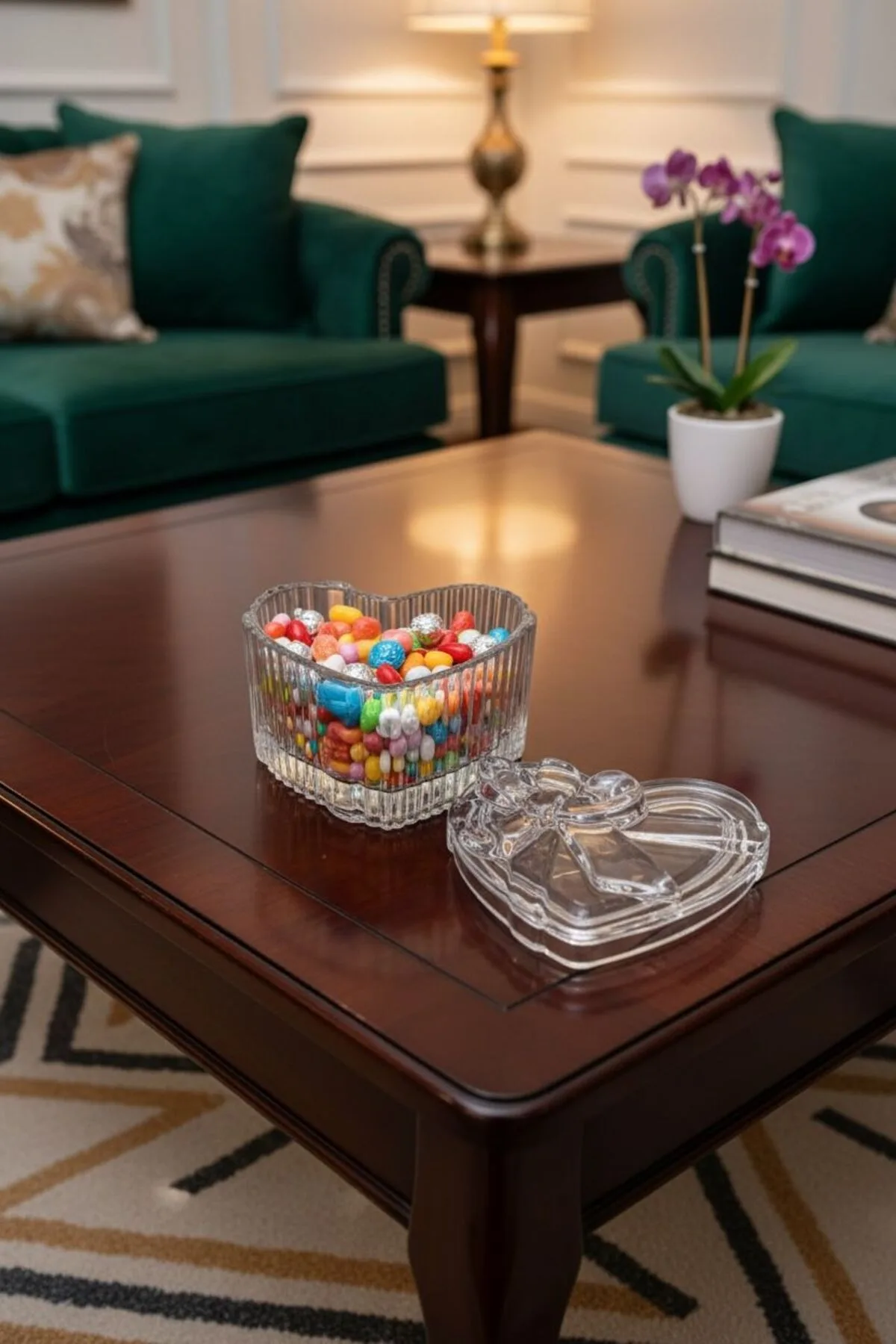 Kalpli Cam Şekerlik | Kapaklı Dekoratif Şekerlik, Lokumluk ve Çikolatalık