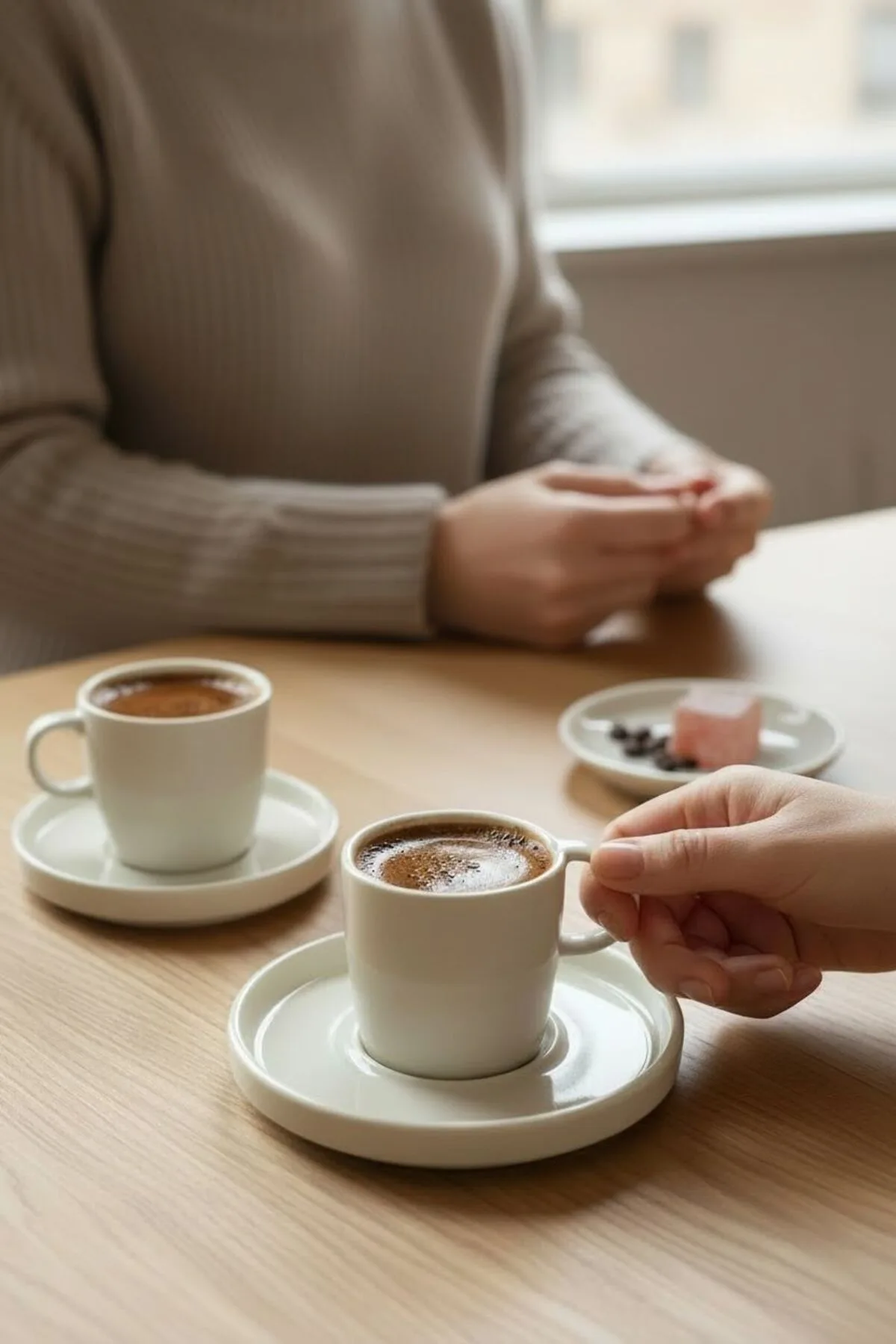 Miley 6’lı Beyaz Porselen Kahve Fincanı Seti | Şık Kahve Sunum Takımı