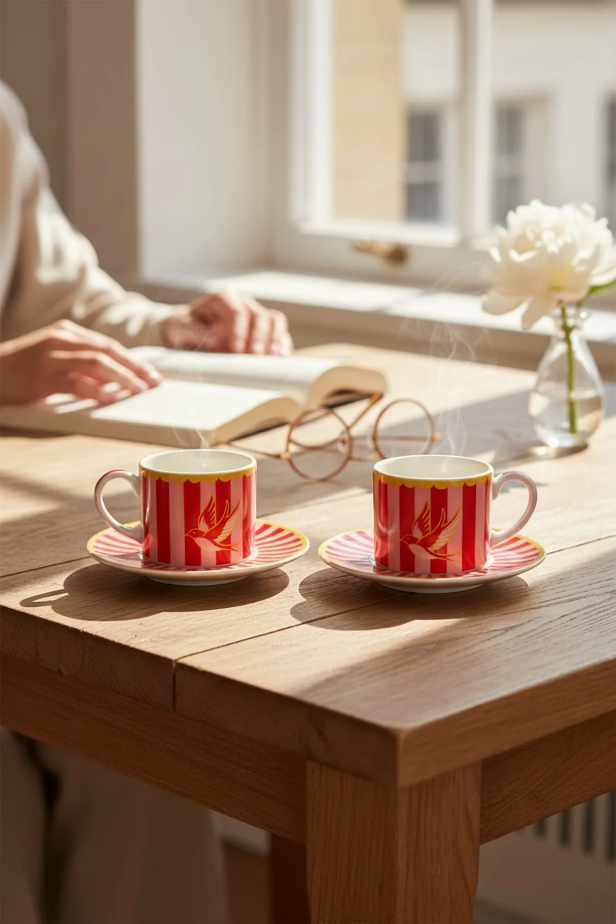 Piegon 2’li Kahve Fincanı Seti Mavi – Porselen Türk Kahvesi Fincan Takımı Şık Sunum