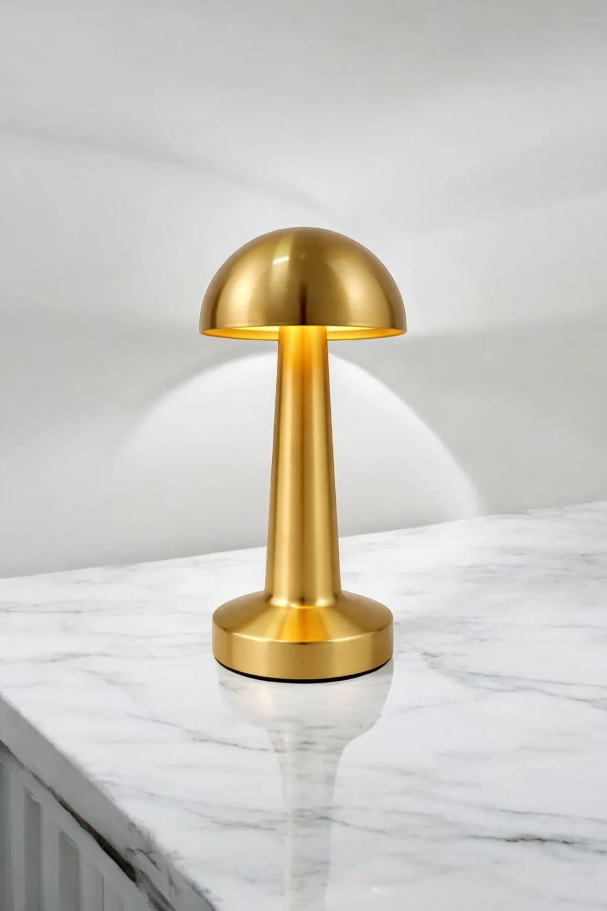 Kablosuz Mantar LED Masa Lambası | 3 Işık Modlu Dekoratif Gece Lambası