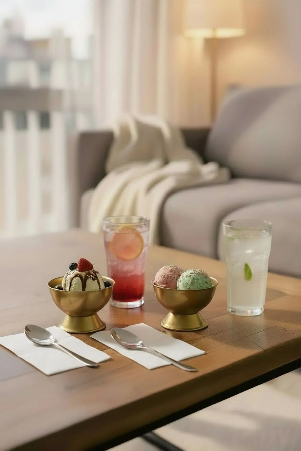 2’li Ayaklı Mini Gold Sunumluk – 10 cm Dekoratif Küçük Sunum Kaseleri