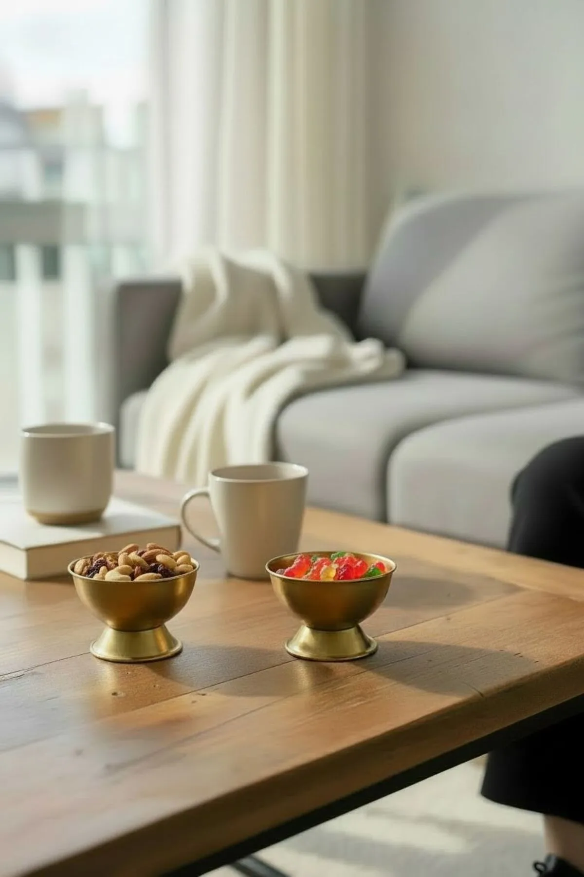 2’li Ayaklı Mini Gold Sunumluk – 10 cm Dekoratif Küçük Sunum Kaseleri