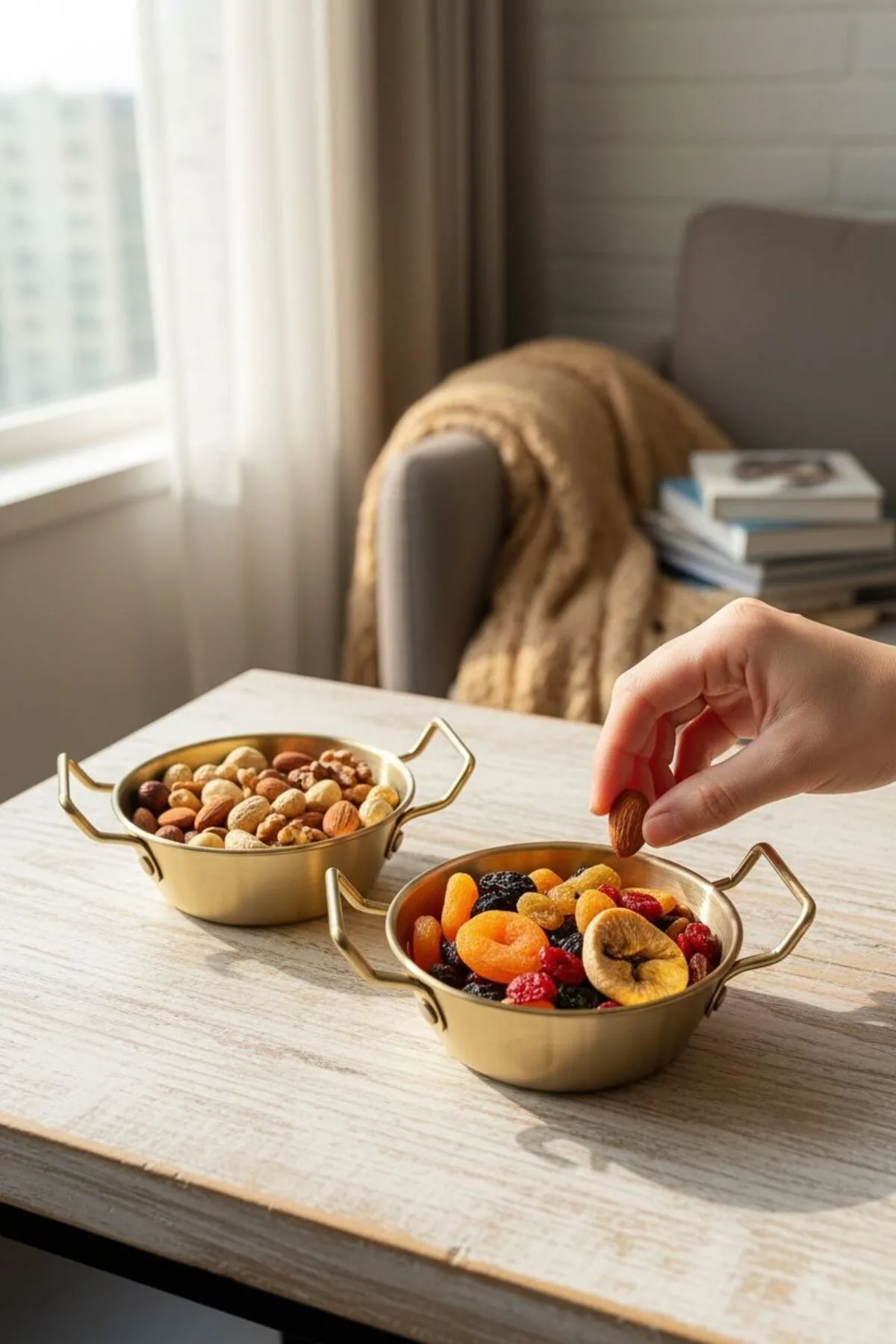 2’li Kulplu Tava Görünümlü 13 cm Gold Sunumluk Seti – Dekoratif Küçük Sunum Tabağı