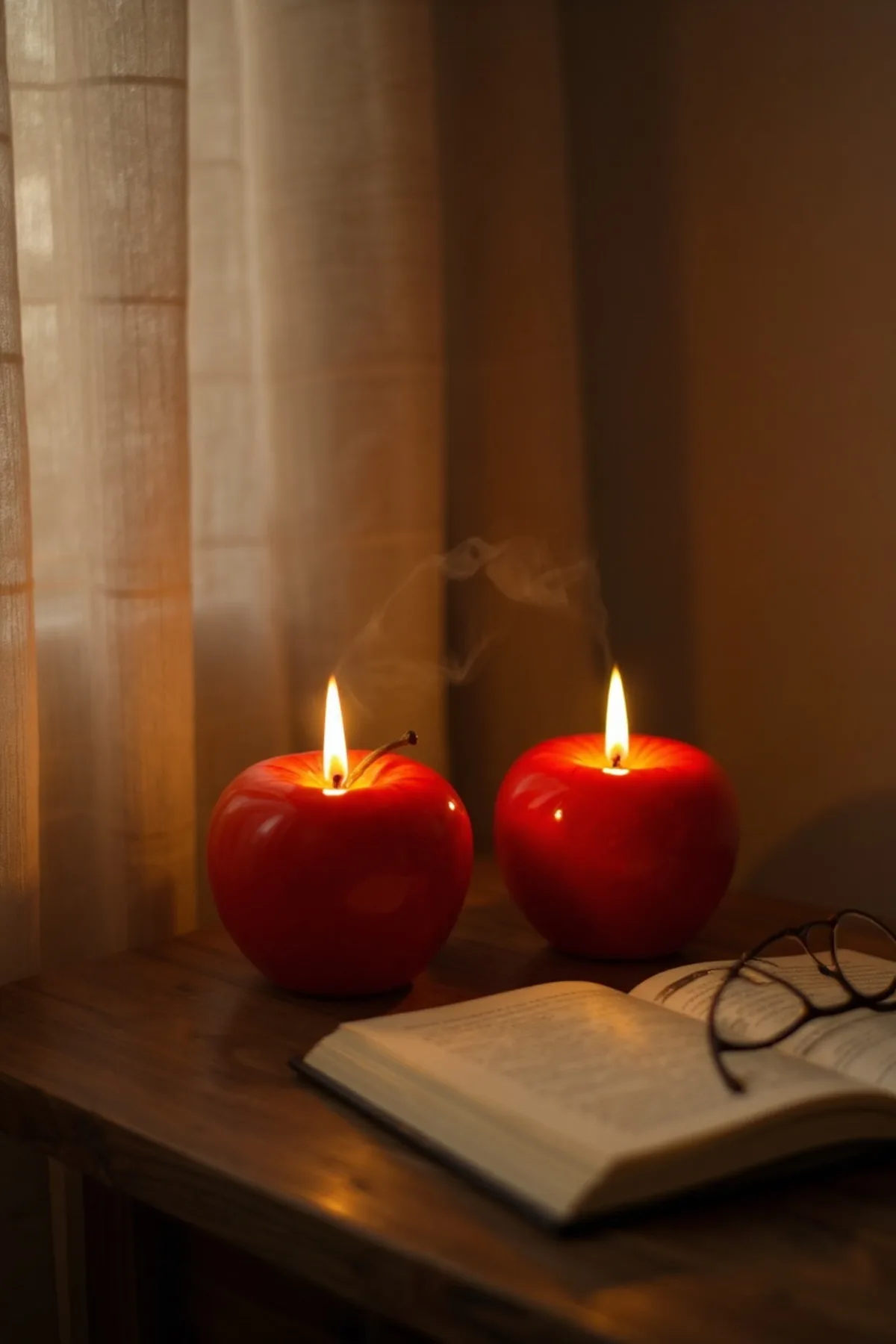 2’li Meyve Figürlü Mum – Dekoratif Meyve Tasarımlı Mum Seti