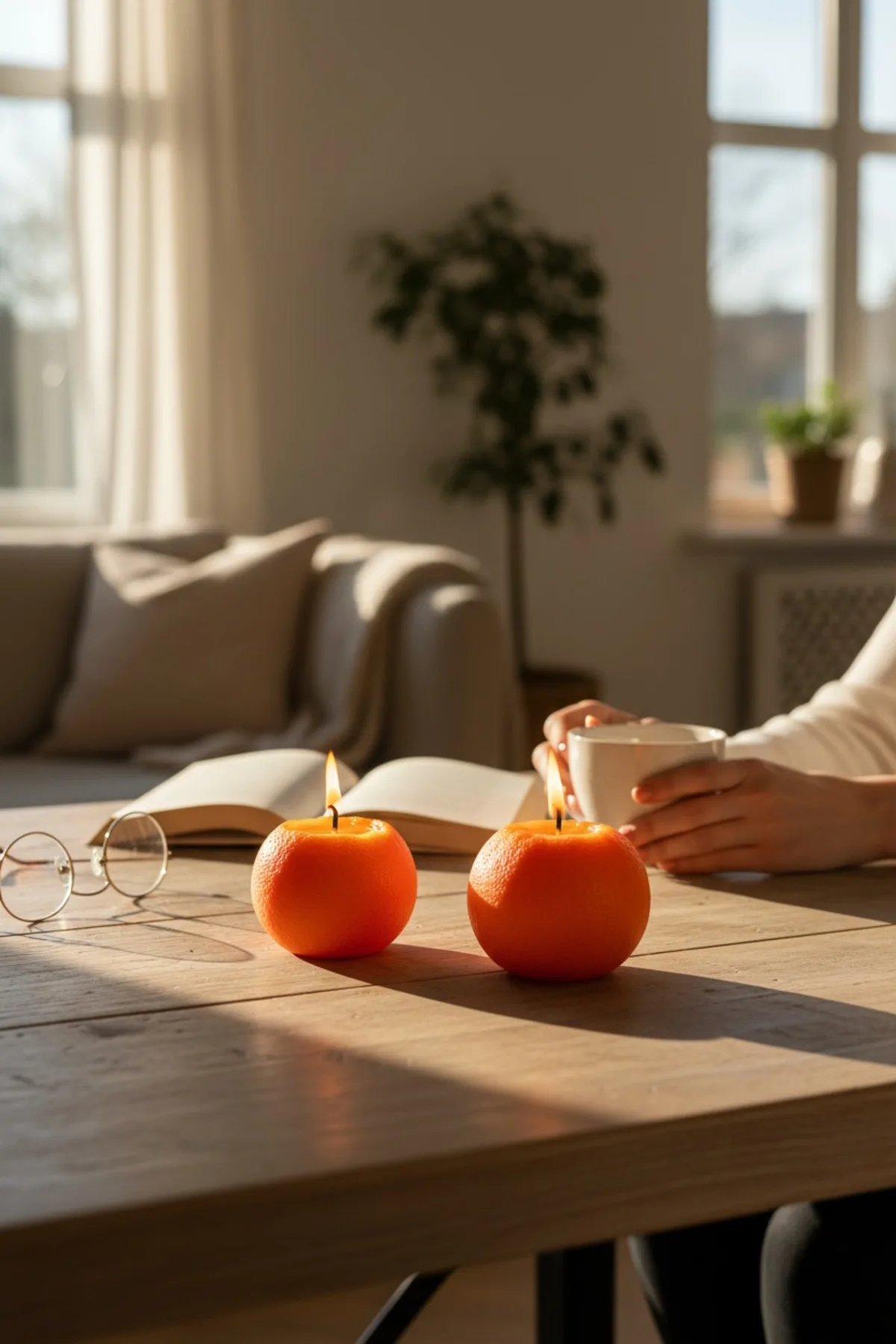 2’li Meyve Figürlü Mum – Dekoratif Meyve Tasarımlı Mum Seti