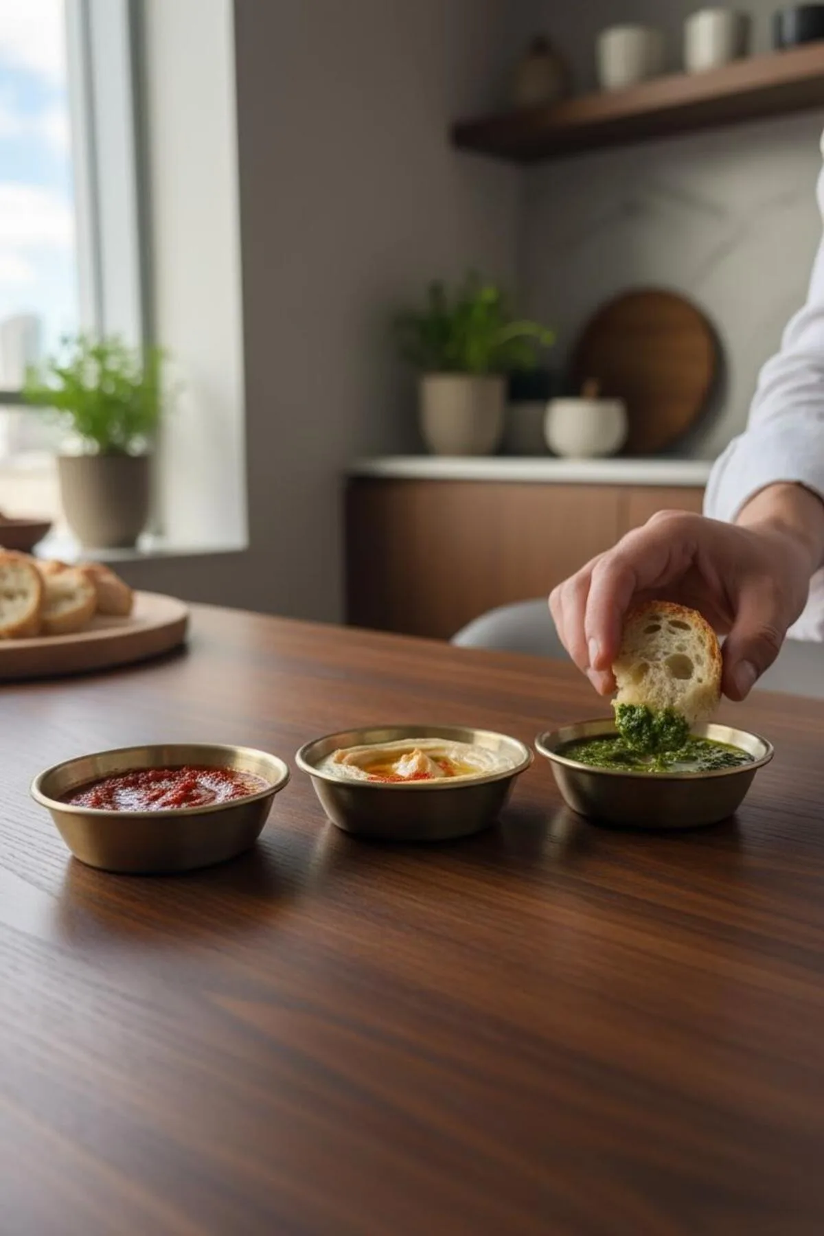 3’lü Gold Minik Kase Seti – 8 cm Dekoratif Sunum Kaseleri, Kahvaltı ve Meze Kaseleri