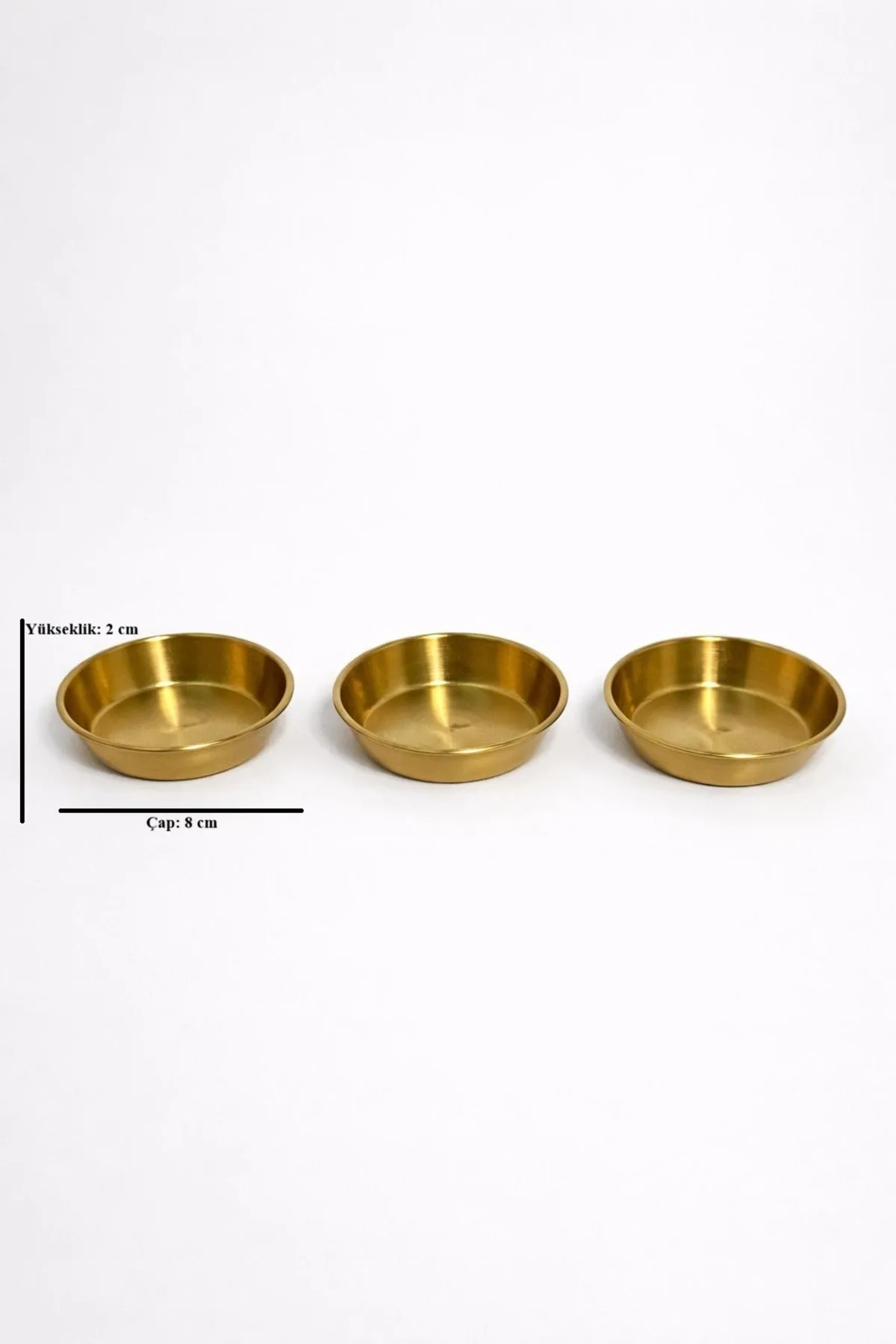 3’lü Gold Minik Kase Seti – 8 cm Dekoratif Sunum Kaseleri, Kahvaltı ve Meze Kaseleri