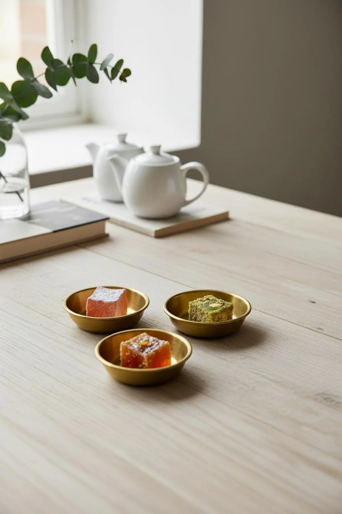 3’lü Gold Minik Kase Seti – 7 cm Dekoratif Sunum Kaseleri, Kahvaltı ve Meze Kaseleri