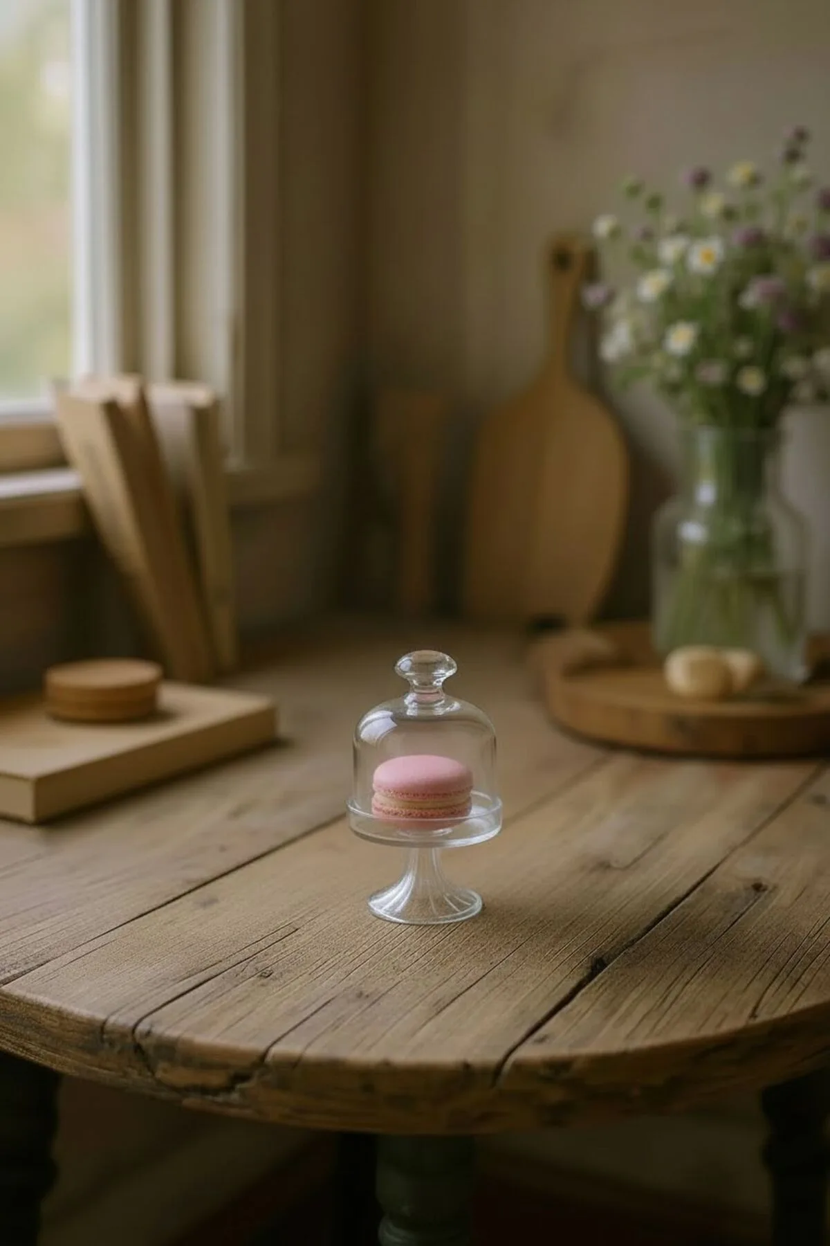 Kapaklı Cam Şeker Fanusu | Dekoratif Lokumluk & Sunumluk