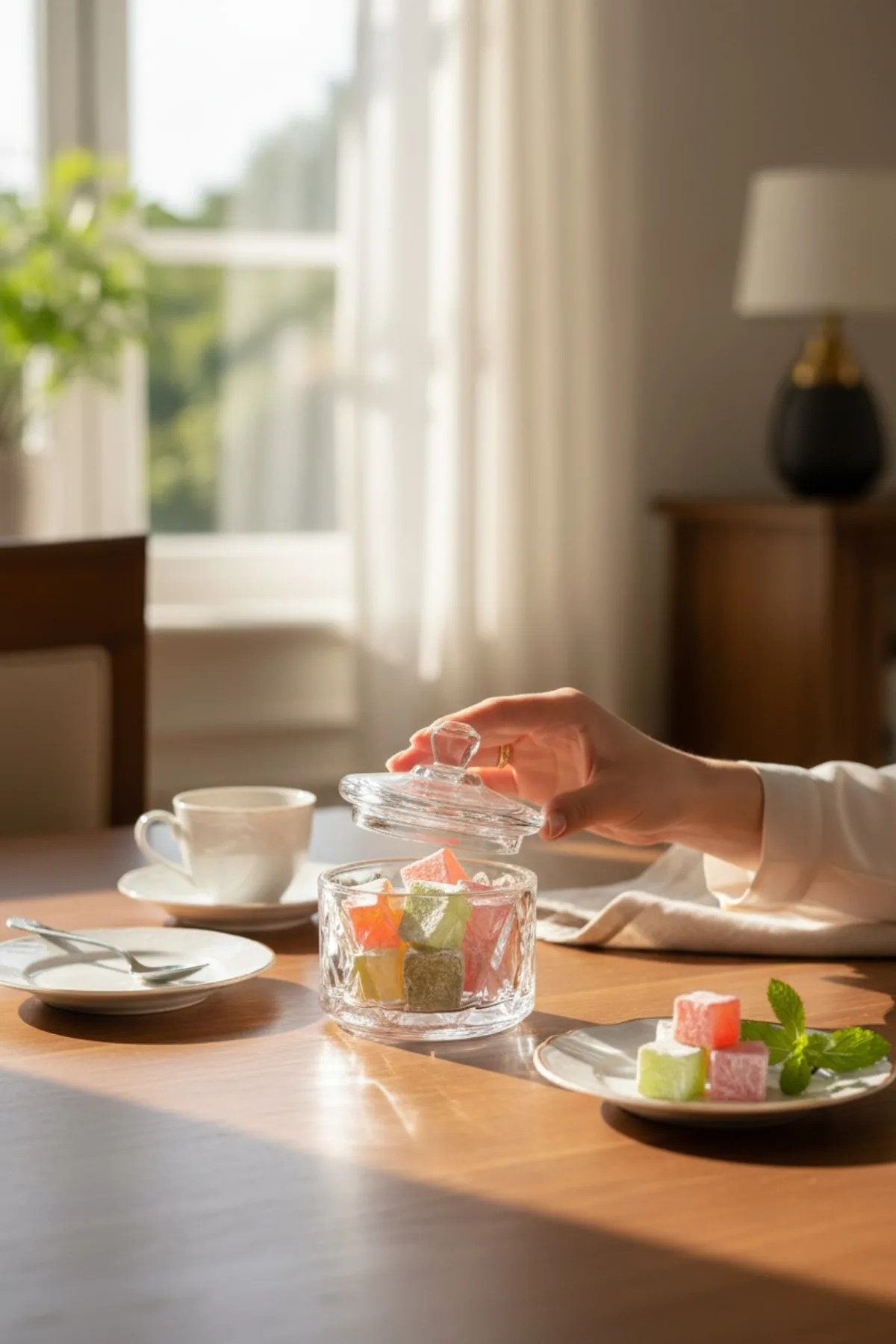 Cam Lokumluk – Kapaklı Dekoratif Cam Kavanoz, Sofra ve Mutfak Aksesuarı