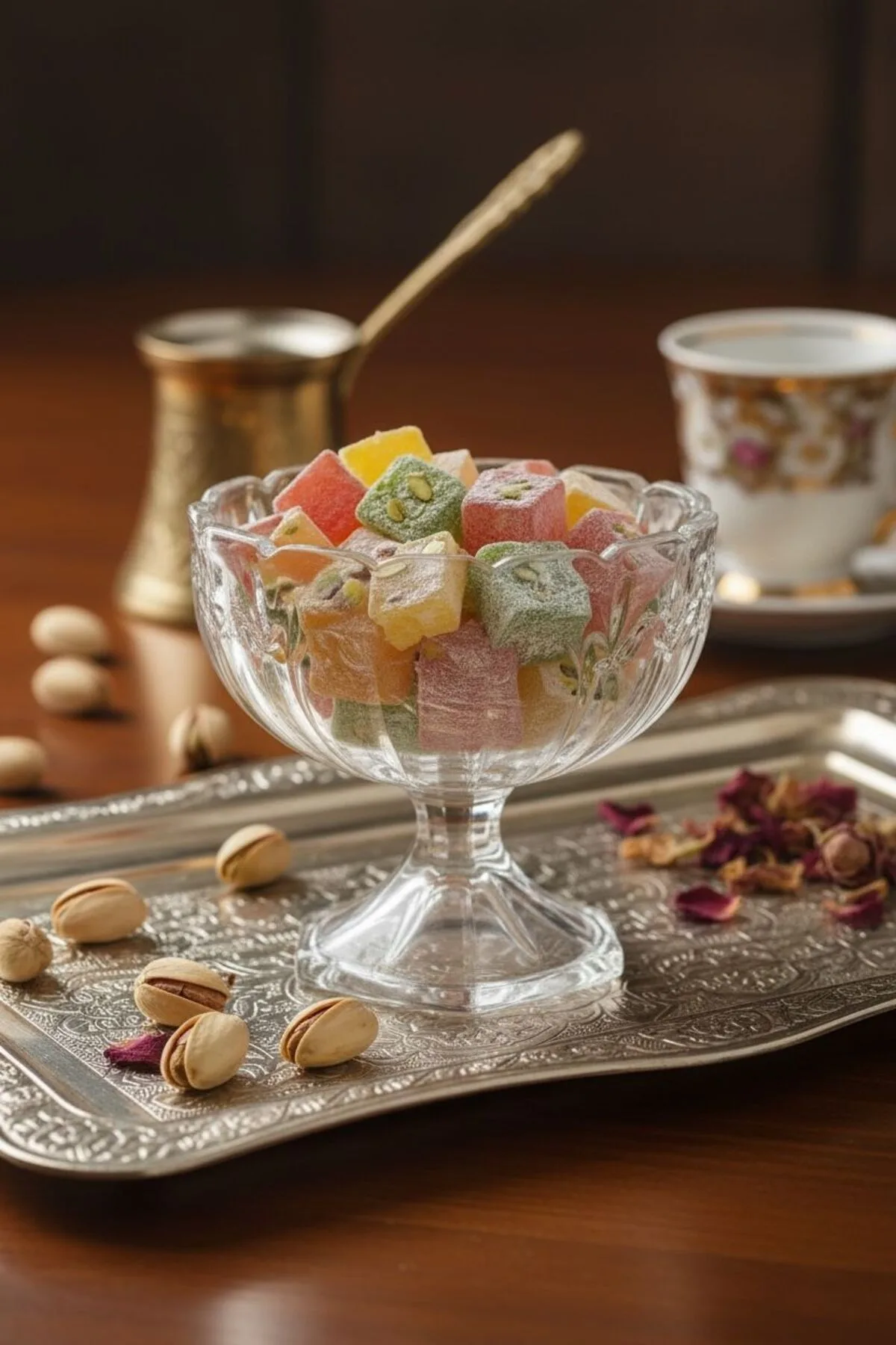 Ayaklı Kristal Cam Şekerlik | Kapaklı Şekerlik, Lokumluk, Dekoratif Sunumluk