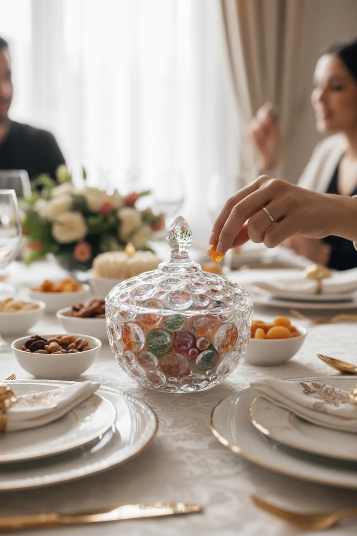 Crystal Cam Şekerlik – Kapaklı Dekoratif Şekerlik, Sofra ve Mutfak Aksesuarı