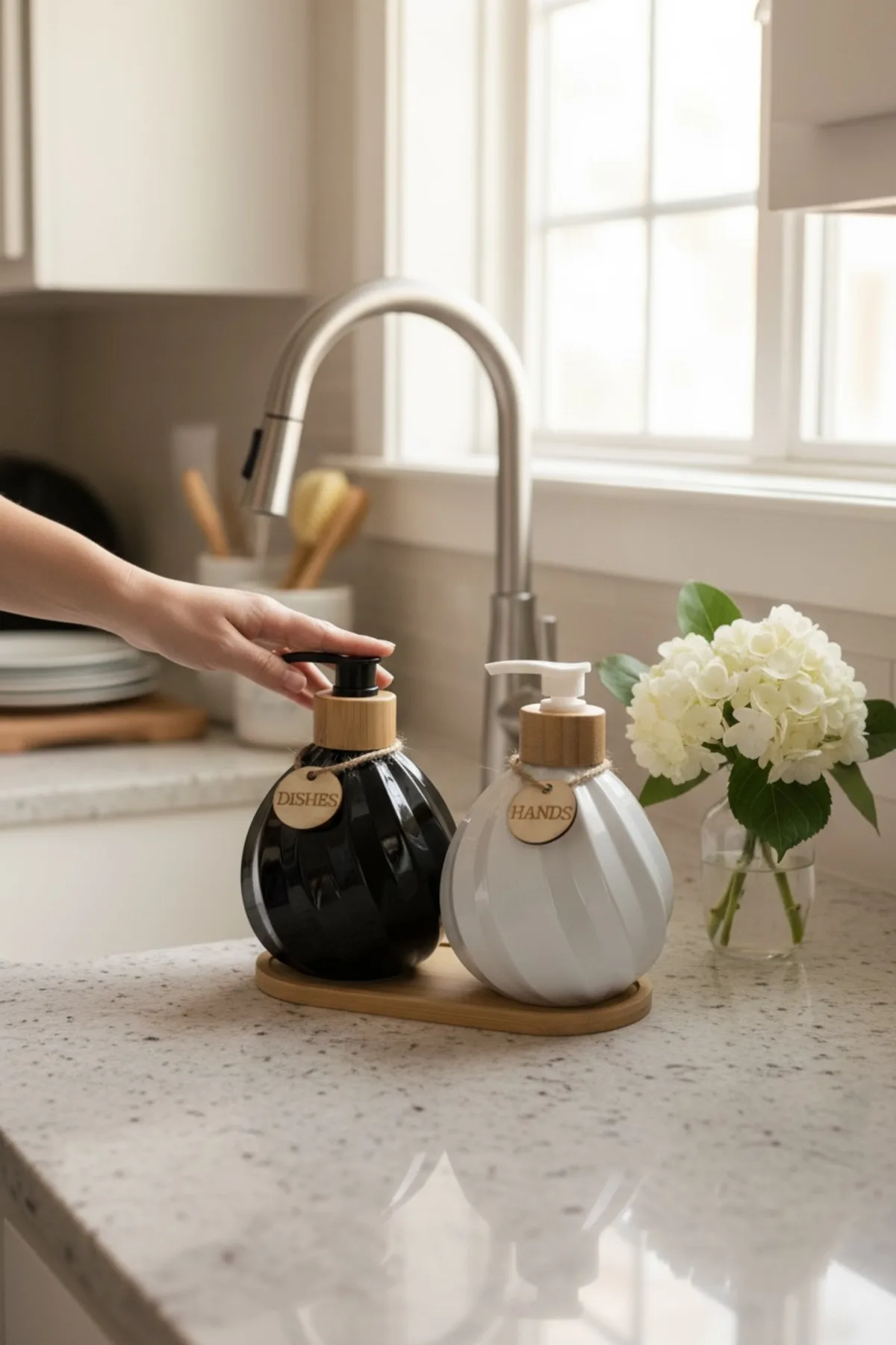 İtalyan Sıvı Sabunluk 2x400 ml – Şık ve Modern Sıvı Sabun Dispenseri