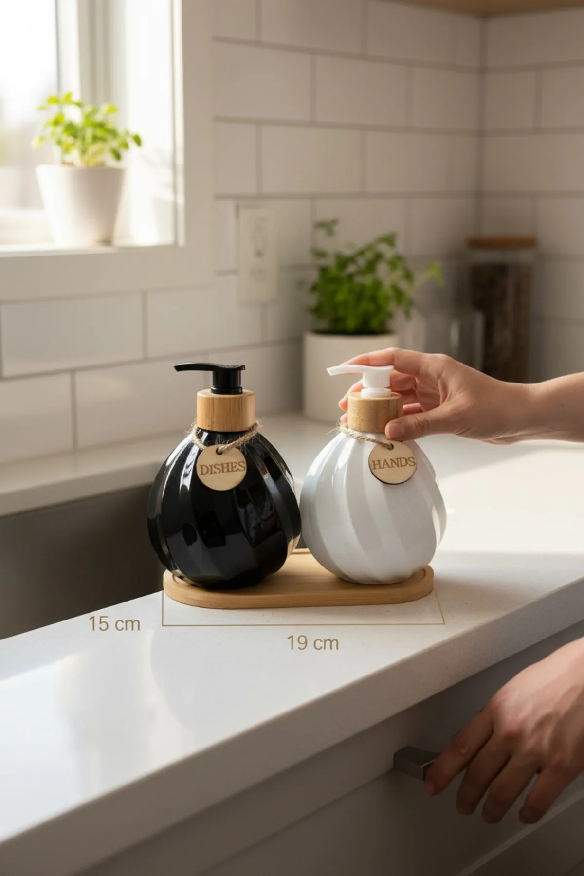 İtalyan Sıvı Sabunluk 2x400 ml – Şık ve Modern Sıvı Sabun Dispenseri