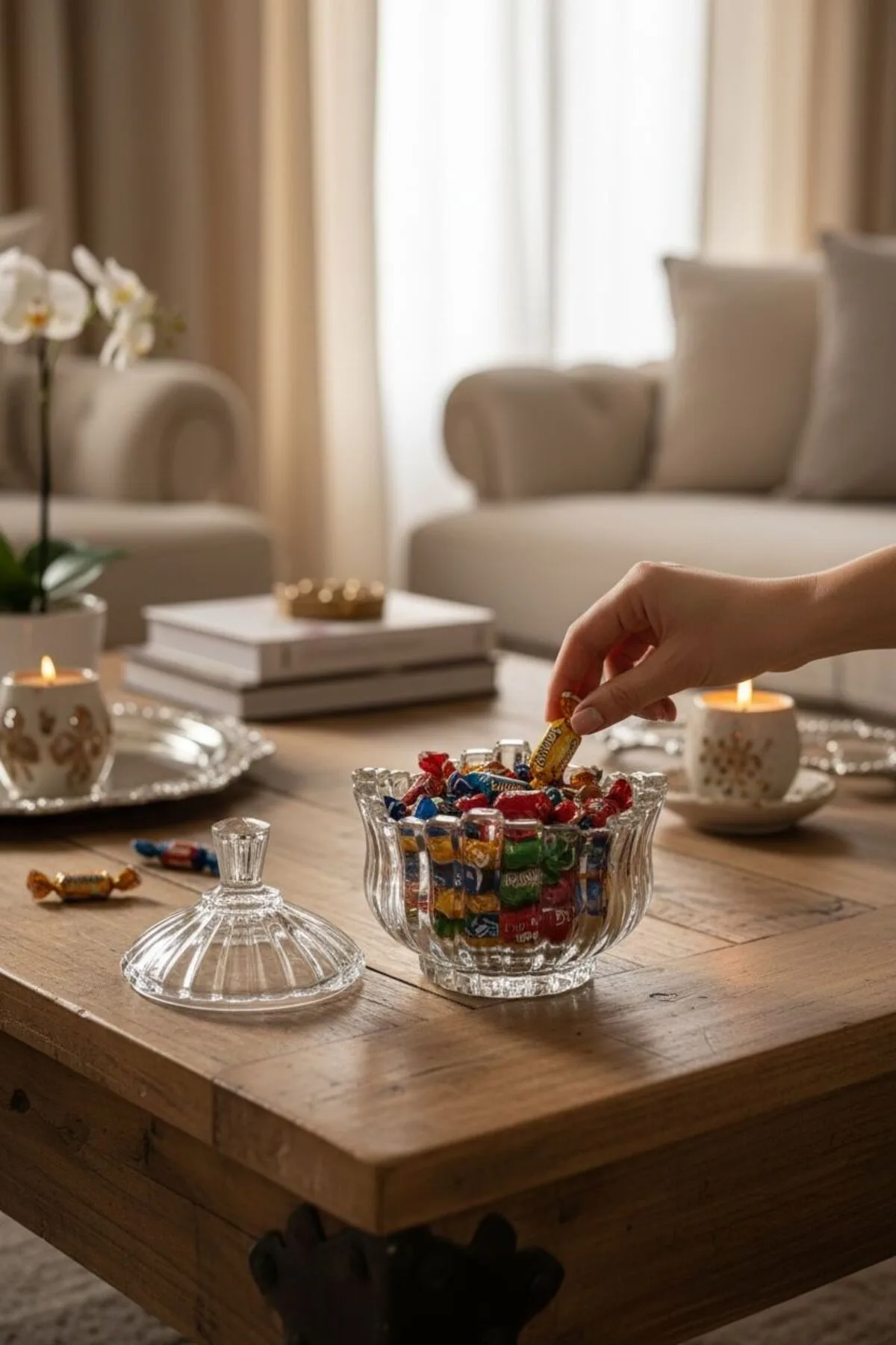 Milan Cam Şekerlik – Kapaklı Lüks Şekerlik | Lokumluk & İkramlık