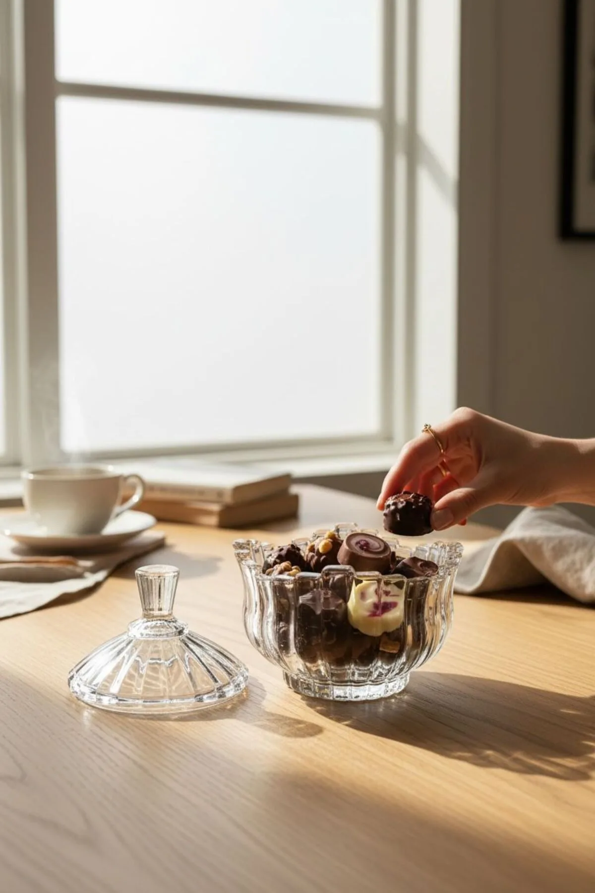 Milan Cam Şekerlik – Kapaklı Lüks Şekerlik | Lokumluk & İkramlık