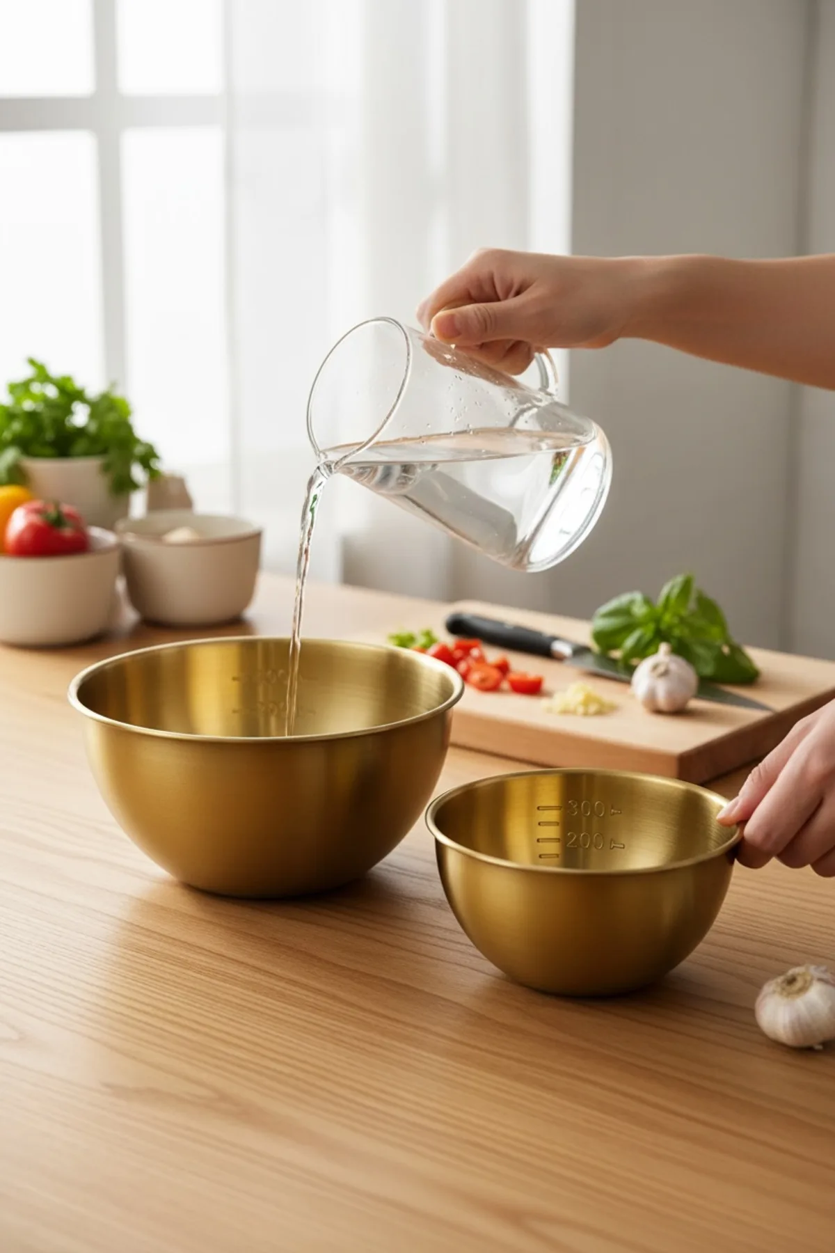 400 ml ve 300 ml İkili Gold Ölçü Kabı/ Ölçü Kasesi