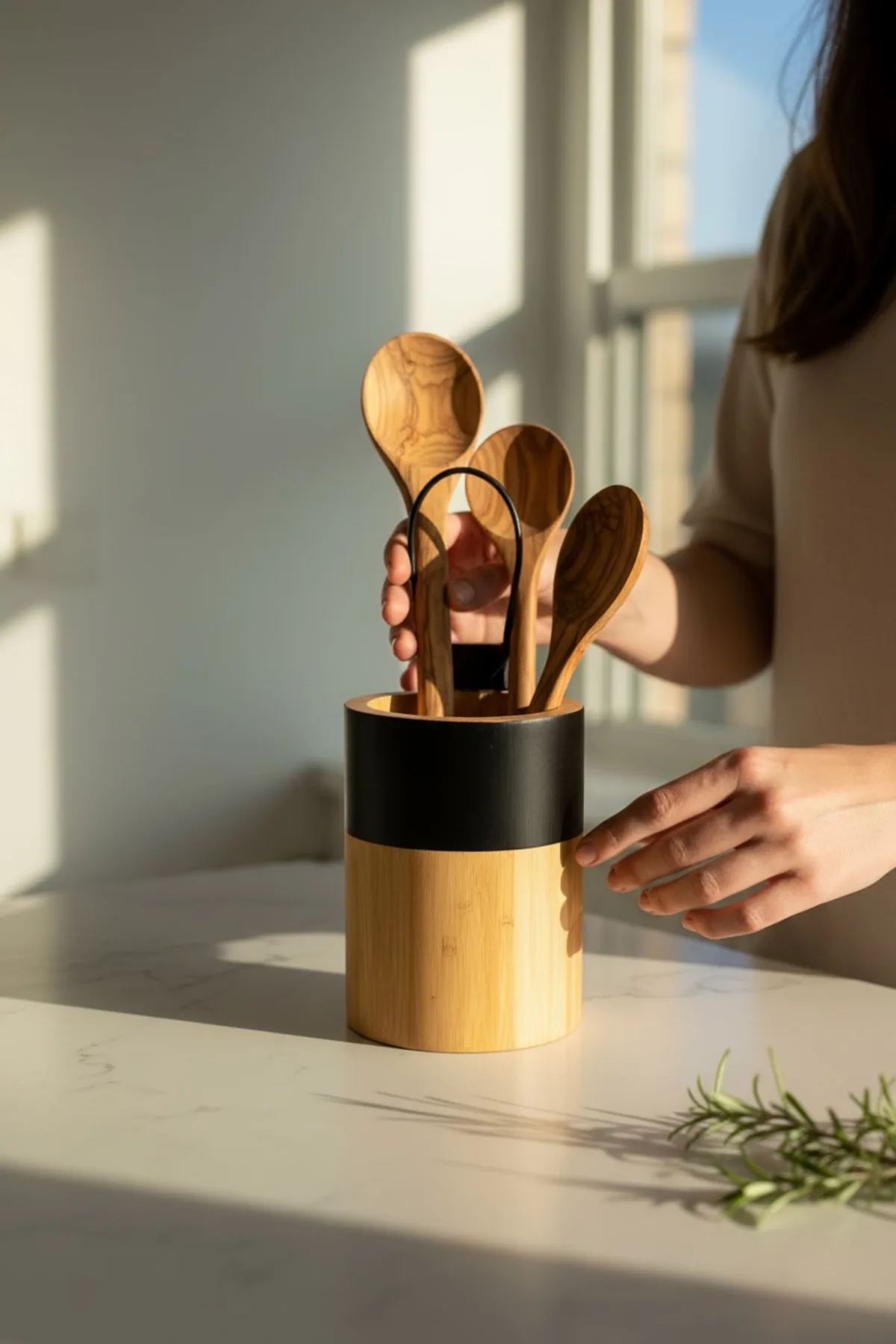 Bambu Kaşıklık – Tezgah Üstü Doğal Kaşık Düzenleyici