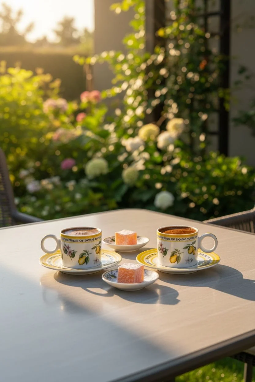 Mien Renkli 2'li Kahve Fincanı Takımı 90 ml | Dekoratif Fincan Seti Şık Kahve Sunum