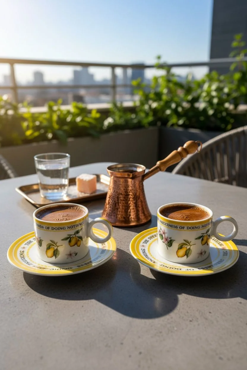 Mien Renkli 2'li Kahve Fincanı Takımı 90 ml | Dekoratif Fincan Seti Şık Kahve Sunum