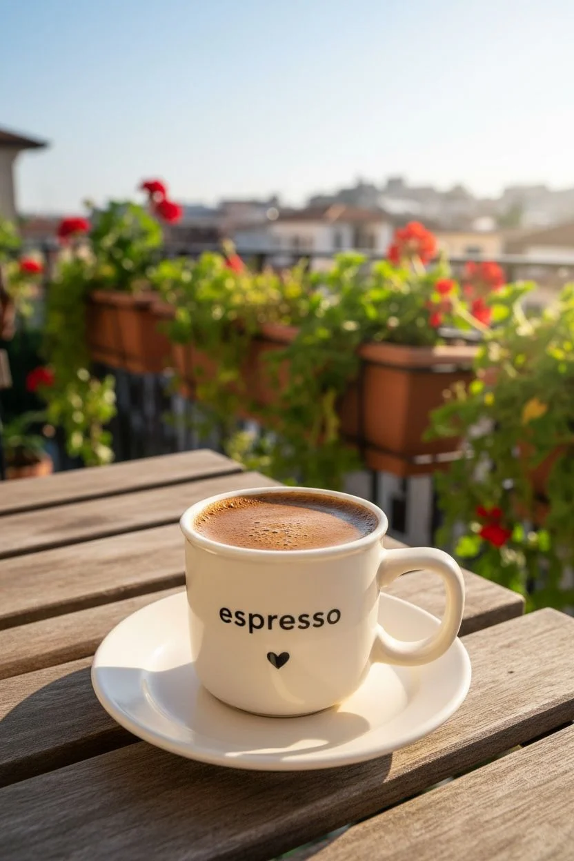 Mien Earth Espresso Yazılı Kalpli 2'li Kahve Fincanı Takımı | Dekoratif Kahve Fincan Seti Şık Kahve Sunumluk