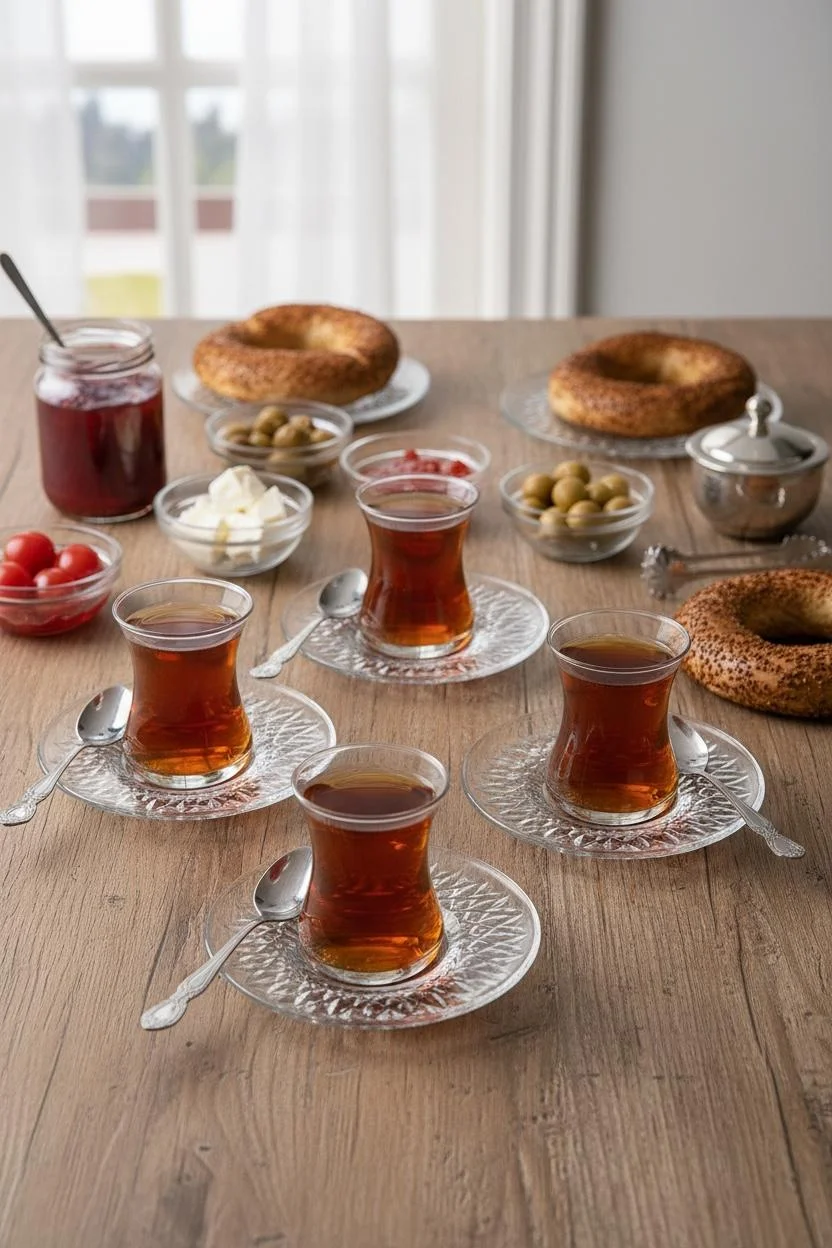 Lav Odin 6'lı Cam Çay Tabağı – Şık ve Zarif Çay Servis Tabağı