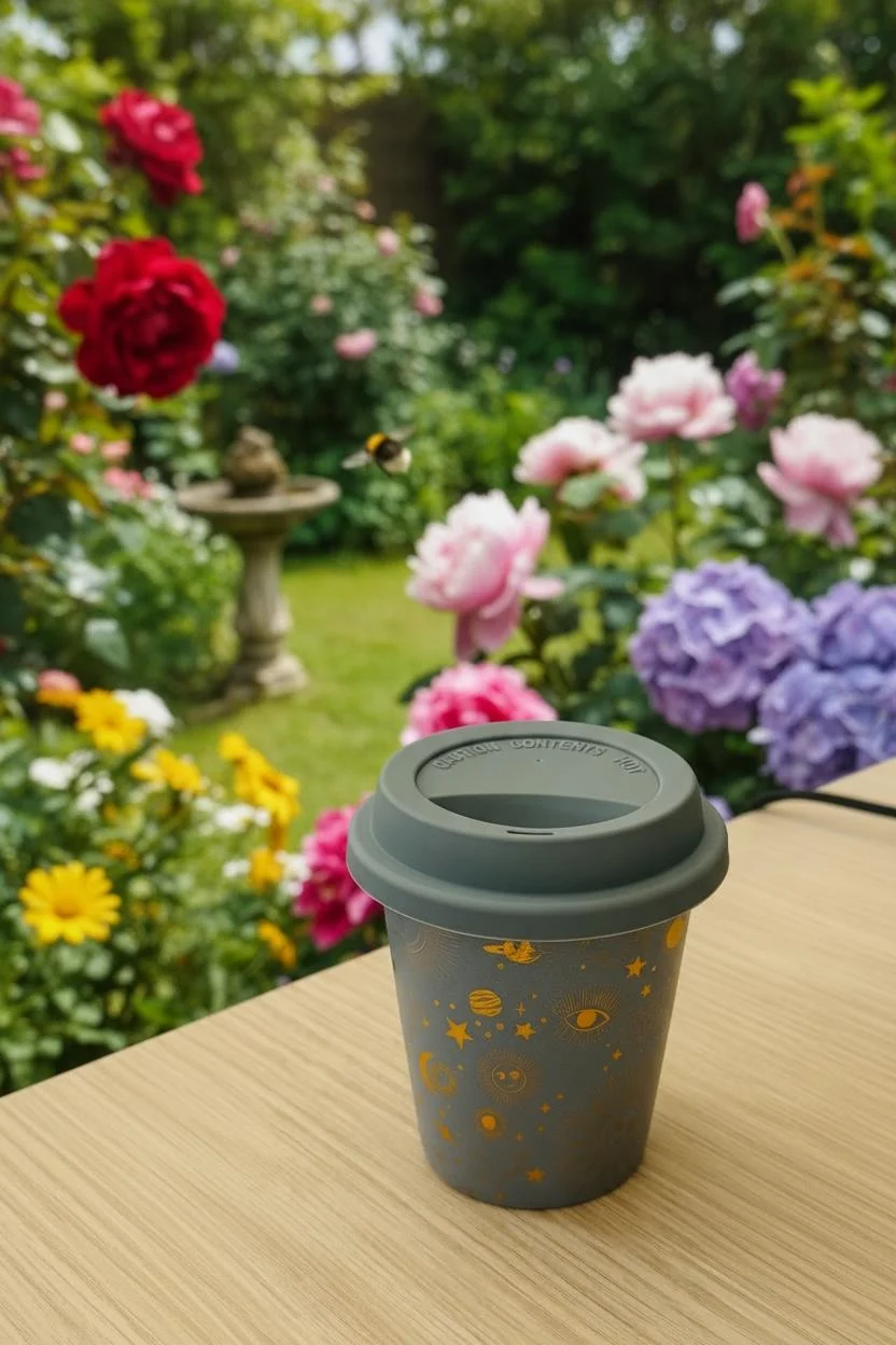 Emsan Kapaklı  Porselen Mug | 300 ml  Kapaklı Kahve Bardağı