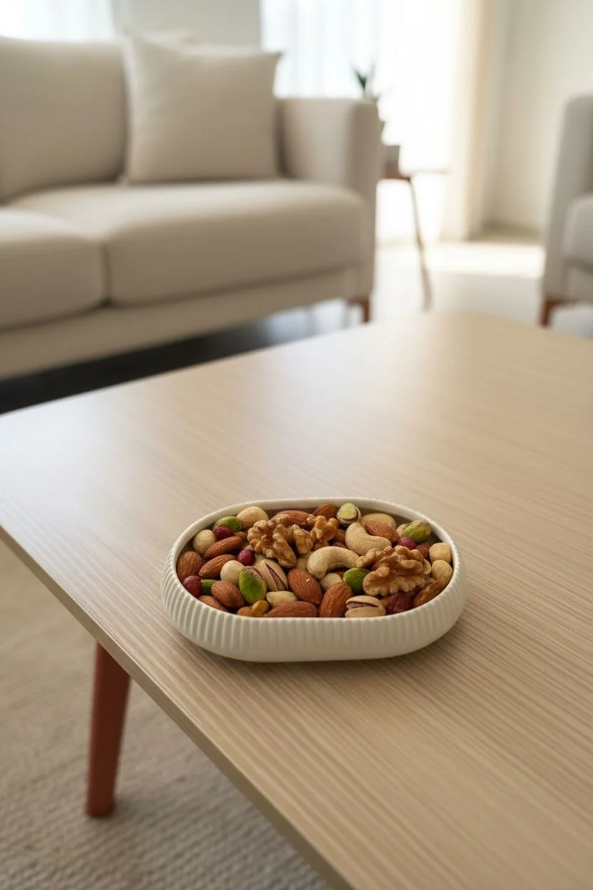Acar Oval Çizgi Detaylı Porselen Sunum ve Servis Tabağı 10,5x13,5
