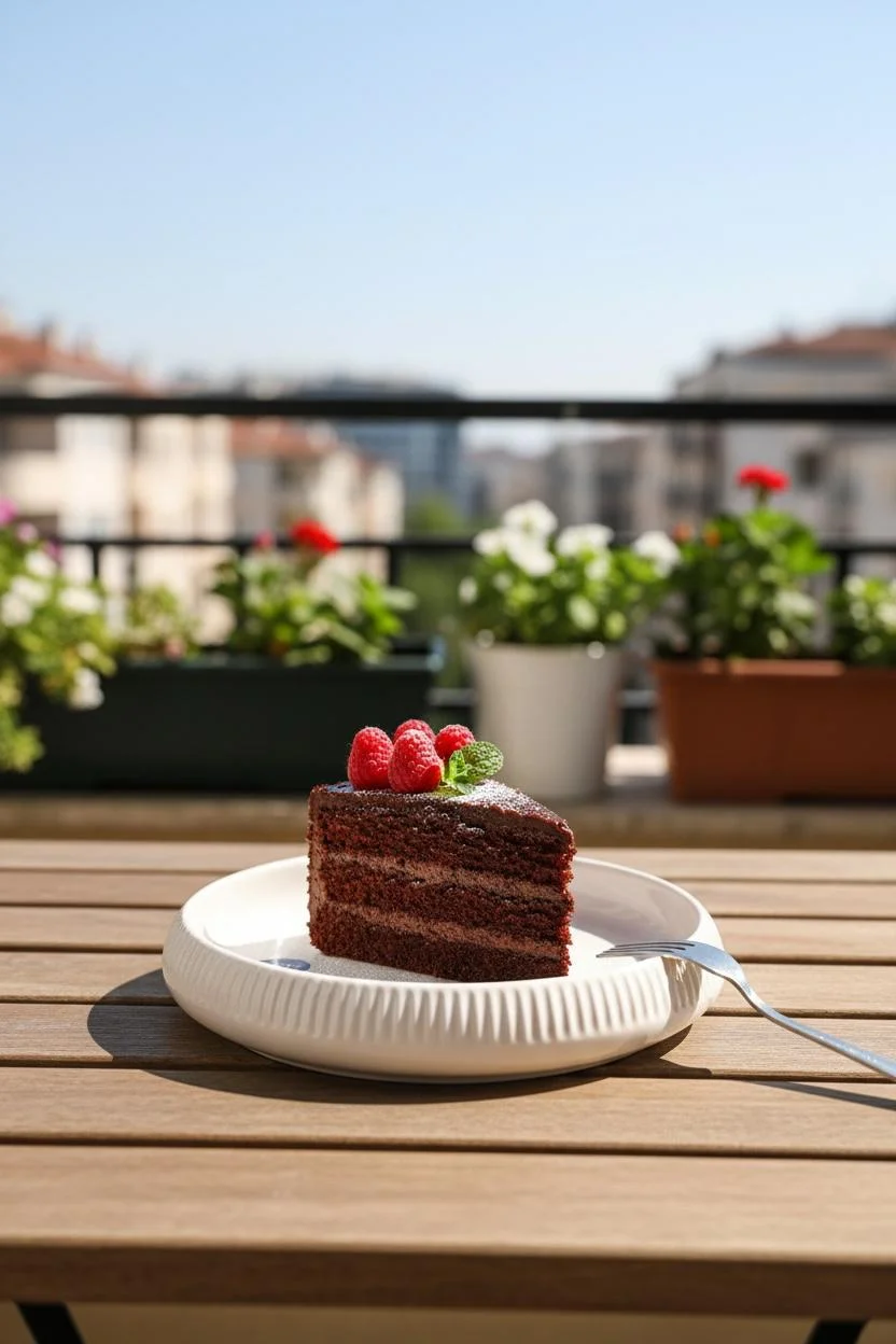 Acar Çizgi Detaylı Porselen Yuvarlak Tabak 17x3 cm | Pasta, Tatlı ve Sunum Tabağı 