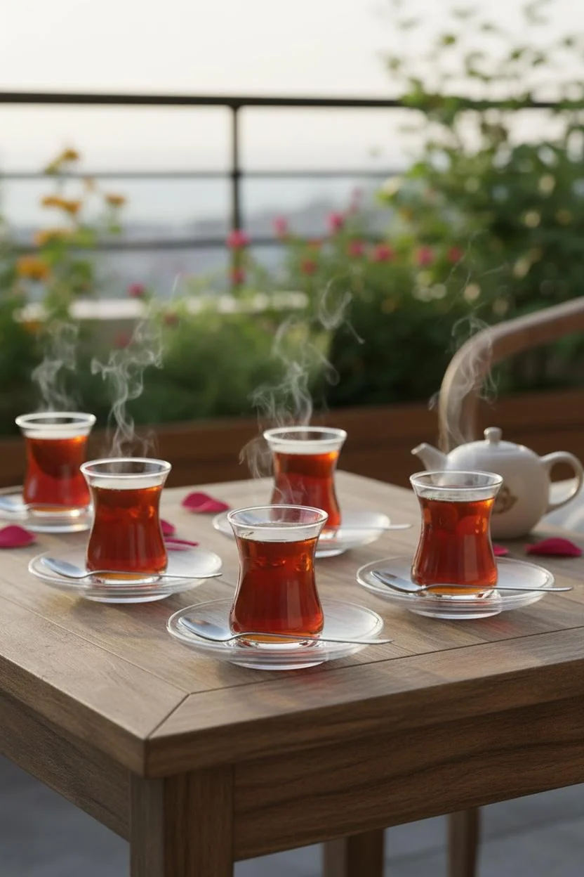 Paşabahçe Kademeli 6'lı Cam Çay Tabağı | Zarif ve Şık Sunum Tasarımı