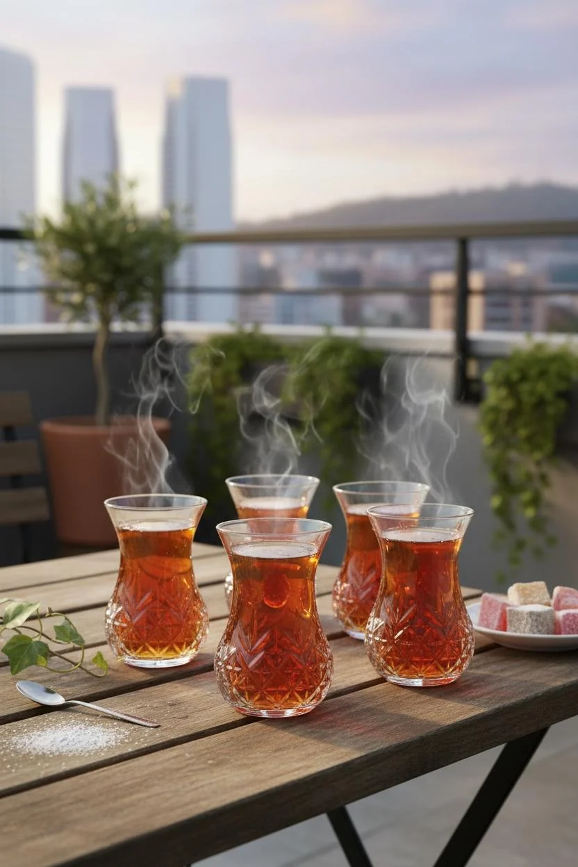 Paşabahçe Timeless 6'lı Yuvarlak Kristal Desenli Cam Çay Bardağı