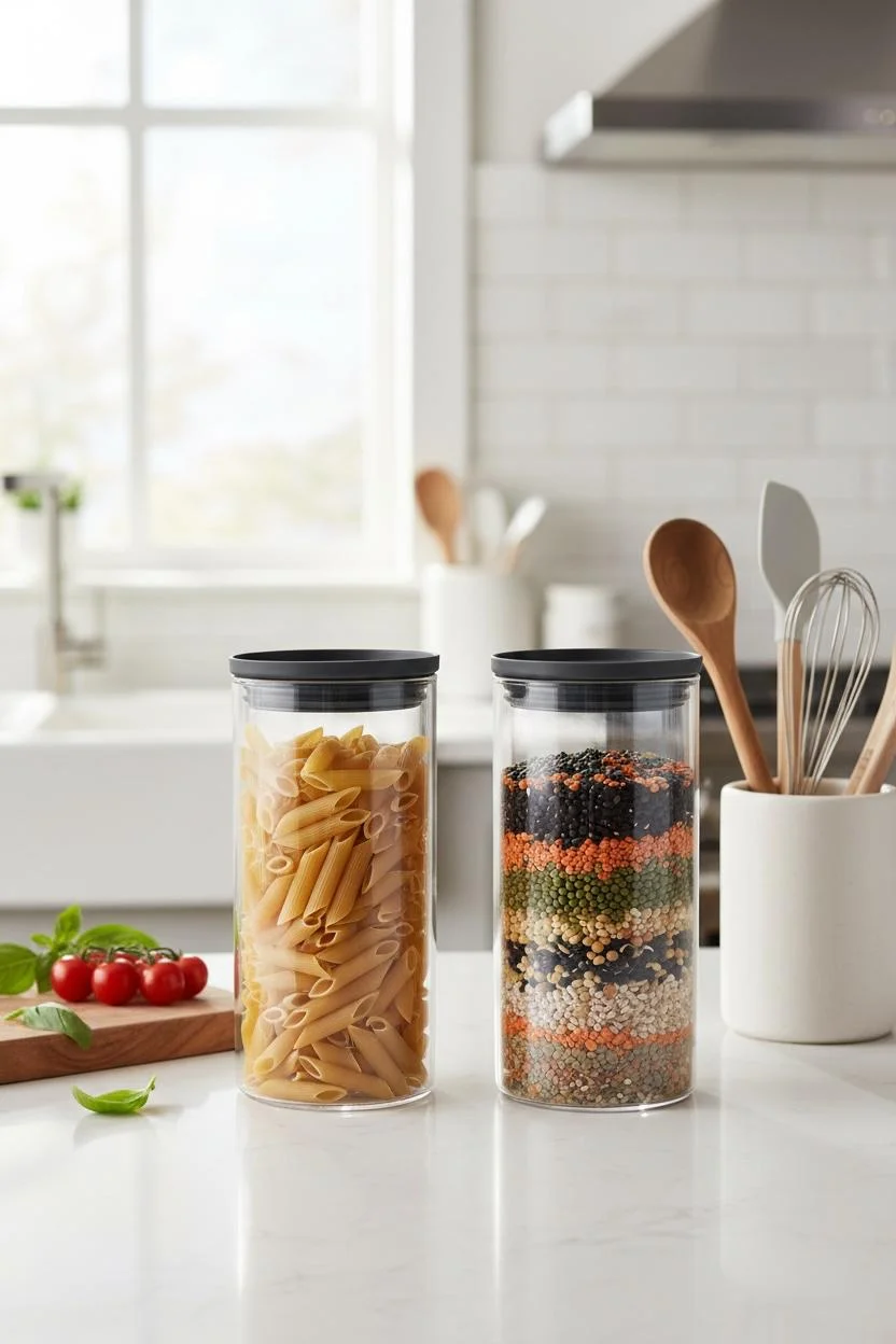 Paşabahçe Breakfast 2'li Plastik Kapaklı Cam Saklama Kabı 