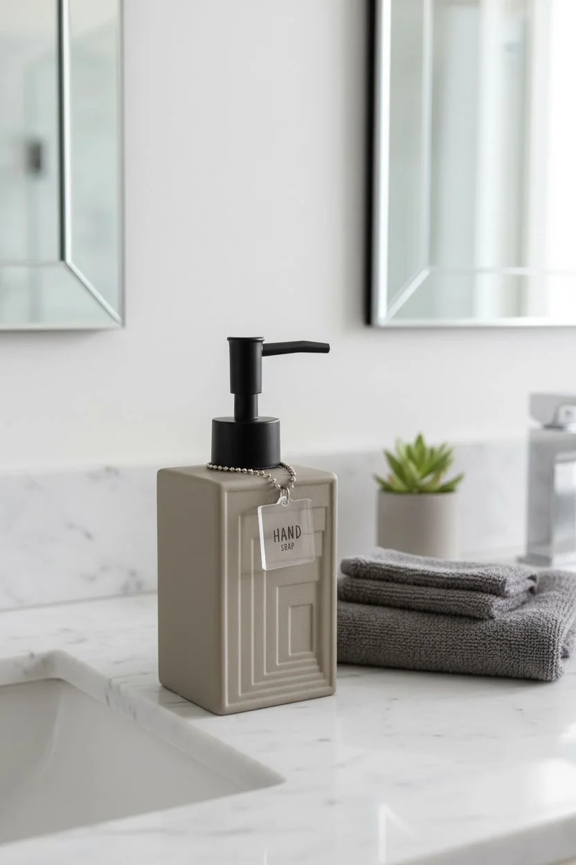 Acar Rory Stonware Collection 300 ml Sıvı Sabunluk | Banyo ve Mutfak Sabun Dispenseri