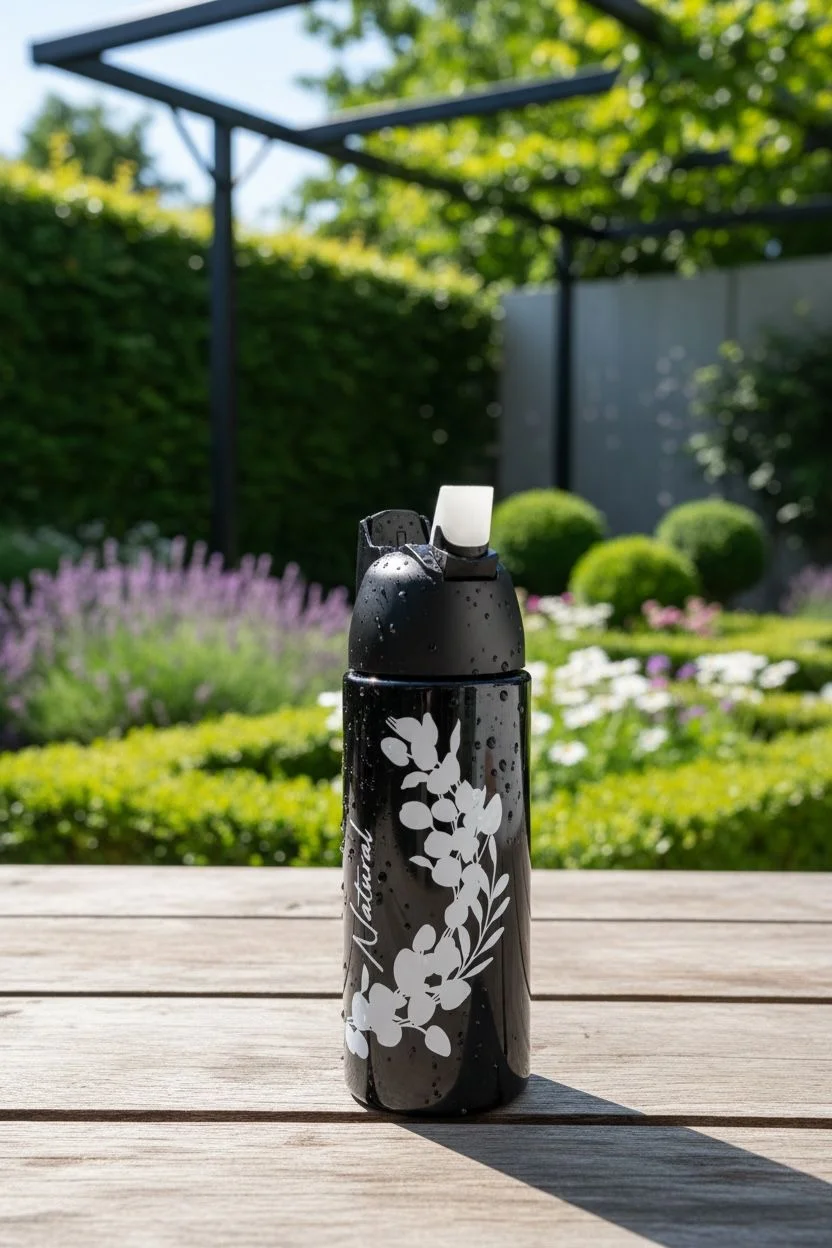 Natural 500 ml Dal Desenli Suluk Matara | Soğuk İçecek Şişesi