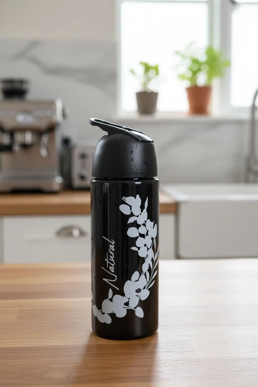 Natural 500 ml Dal Desenli Suluk Matara | Soğuk İçecek Şişesi