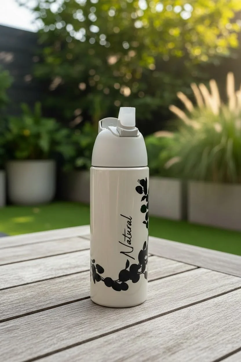 Natural 500 ml Dal Desenli Suluk Matara | Soğuk İçecek Şişesi
