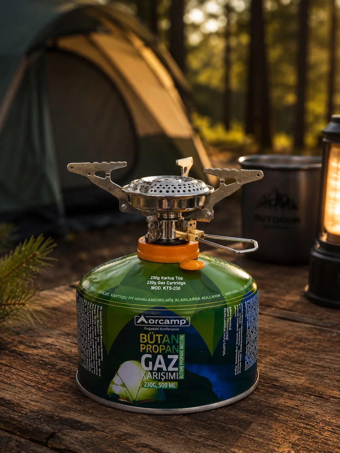 Orcamp 500 ml Bütan Propan Gaz Karışımı Kartuş Tüp | Kamp Ocağı Gaz Kartuşu