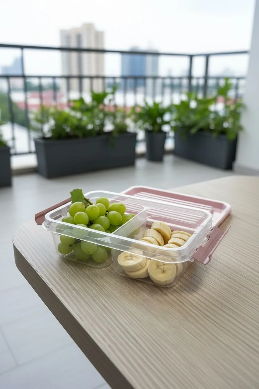 Gondol Sigma 2 Bölmeli 500 ml Kapaklı Saklama Kabı | Kahvaltılık ve Çerezlik