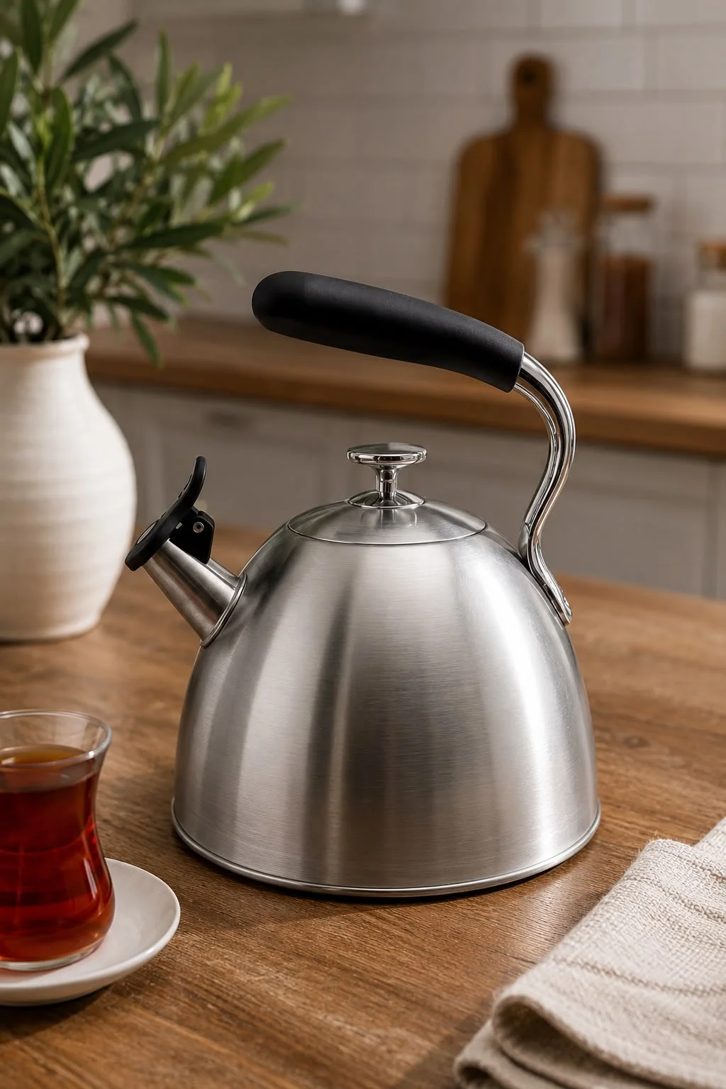 Acar Whisper İnox 3L Düdüklü Su Isıtıcı – Paslanmaz Çelik Çaydanlık Kettle