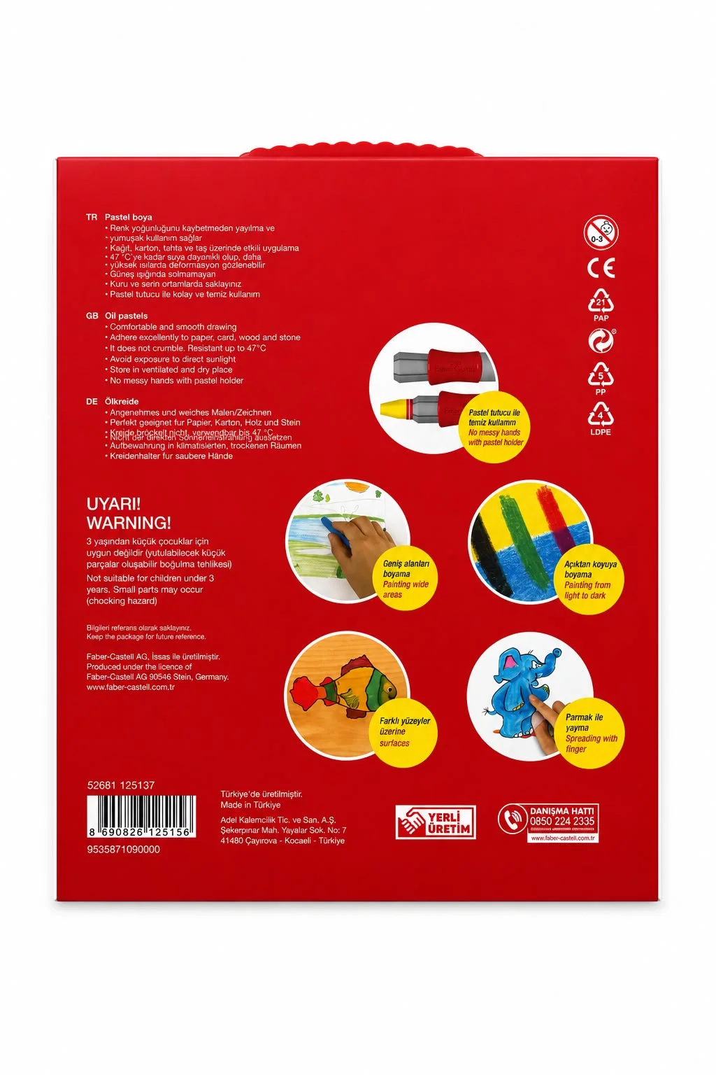 Faber-Castell 36'lı Çantalı Pastel Boya Seti | Taşıma Çantalı Renkli Boya Seti