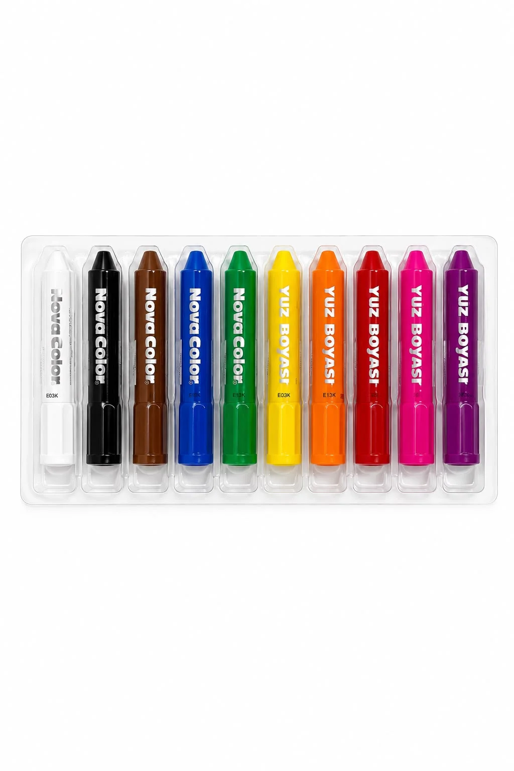 Nova Color 10 Renk Yüz Boyası | Çocuklar İçin Eğlenceli Yüz Boyama Seti
